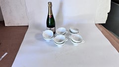 Set of 10 Vintage Limoges Porcelain Coffee Cups – Signed Limoges France – White