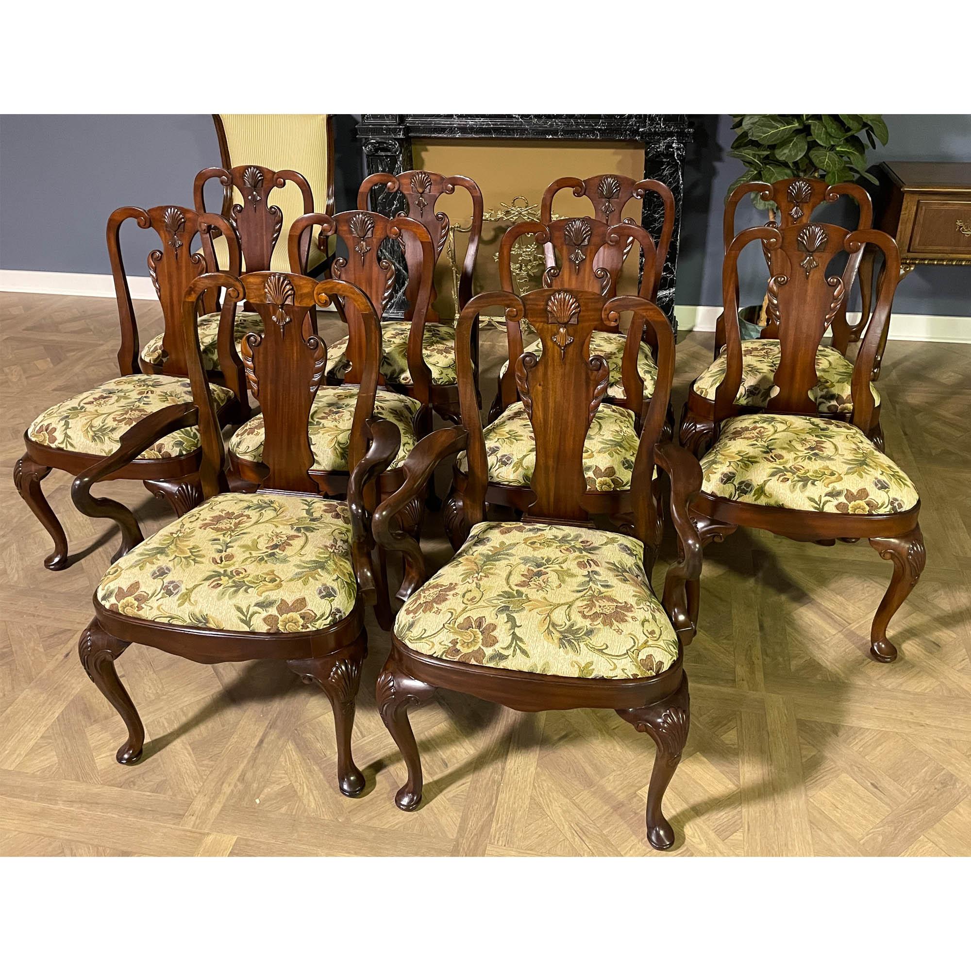 Renaissance Set of 10 Vintage Maitland Smith Dining Chairs For Sale