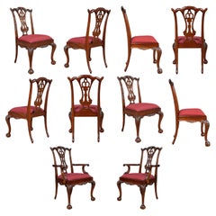 Set of 10 Vintage Maitland Smith Dining Chairs
