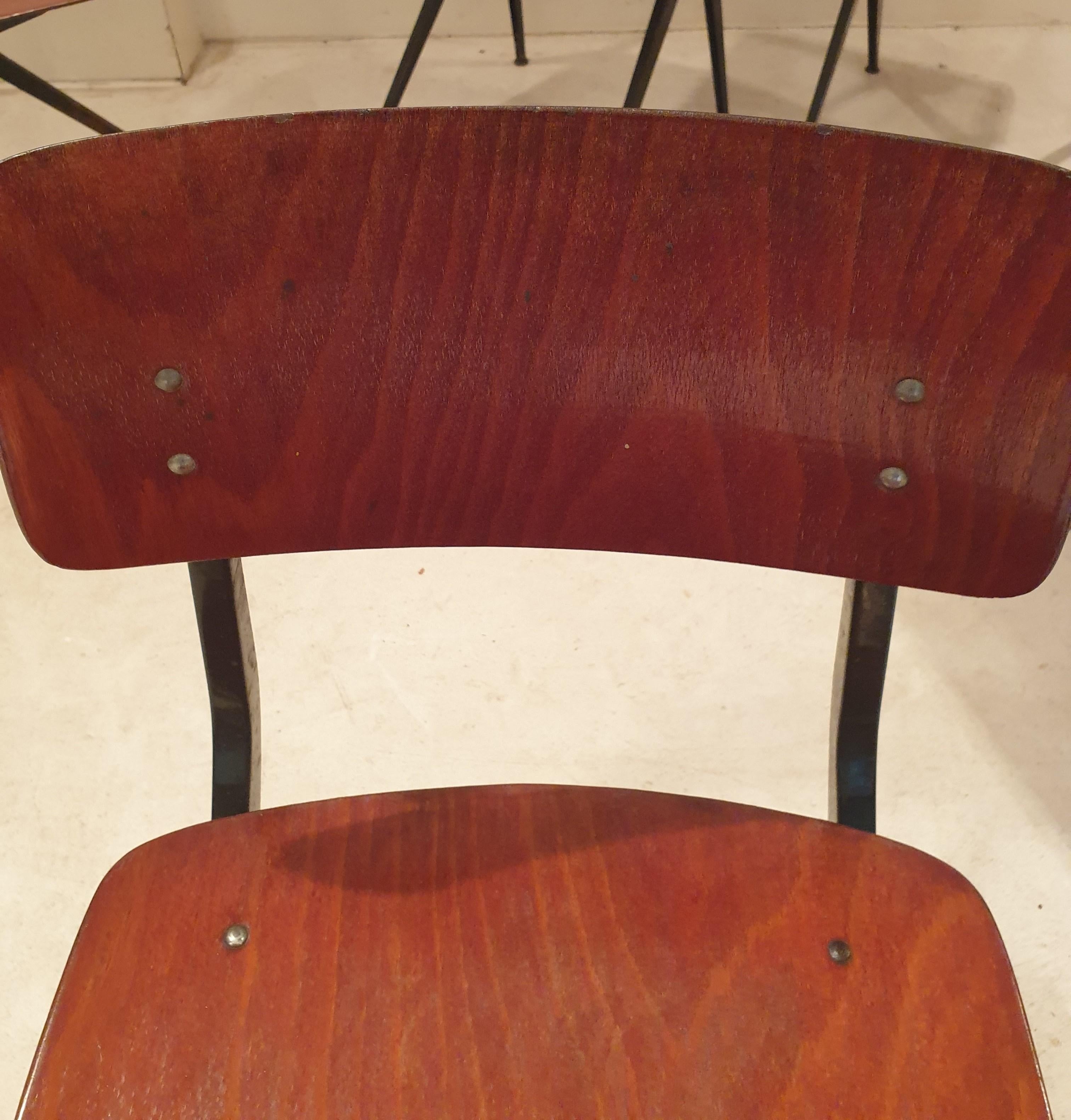 Set von 4 Vintage-Stühlen von Marco Holland (Mitte des 20. Jahrhunderts) im Angebot