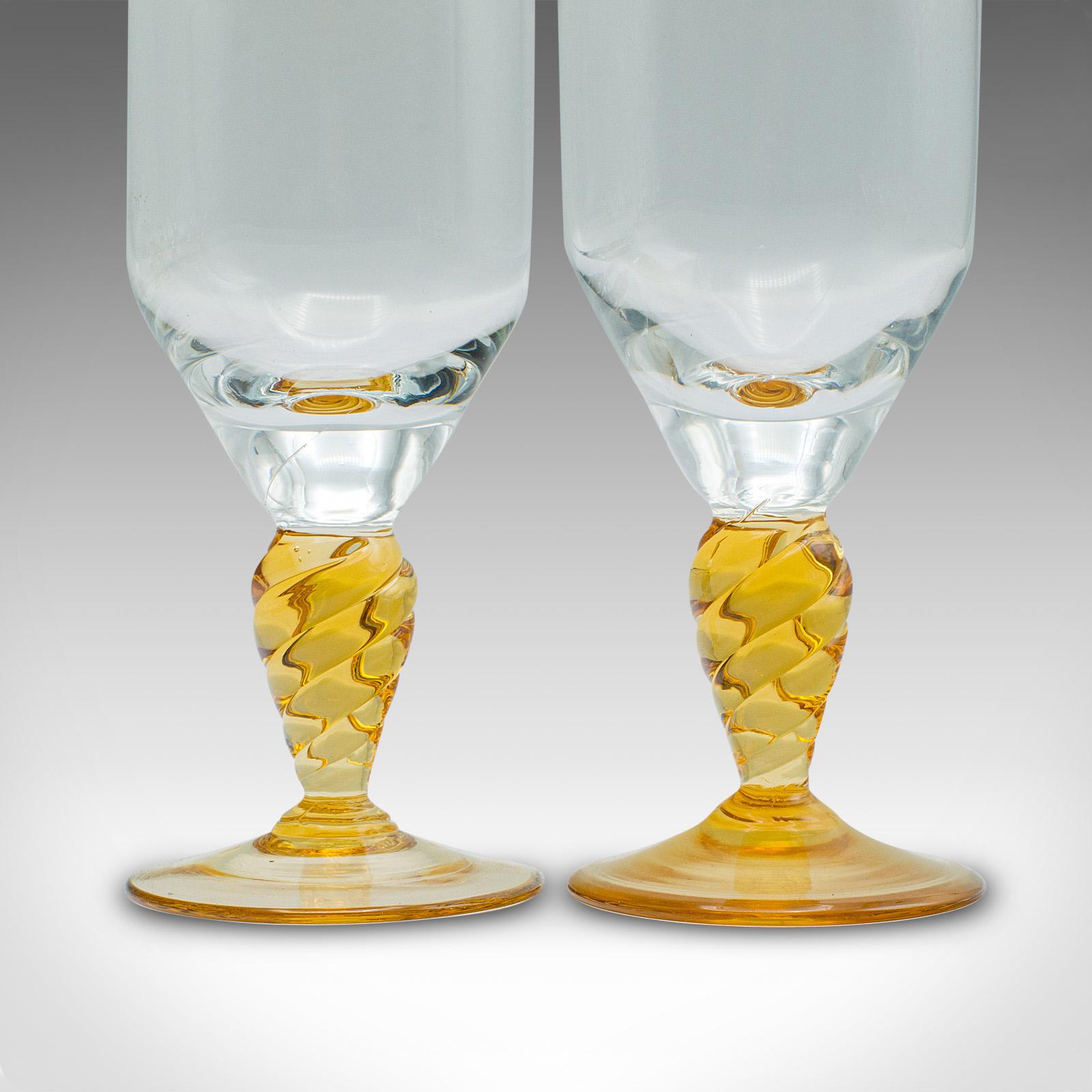 Set of 10 Vintage Stem Glasses, French, Wine Goblets, Spirit Glass, Mid Century For Sale 3