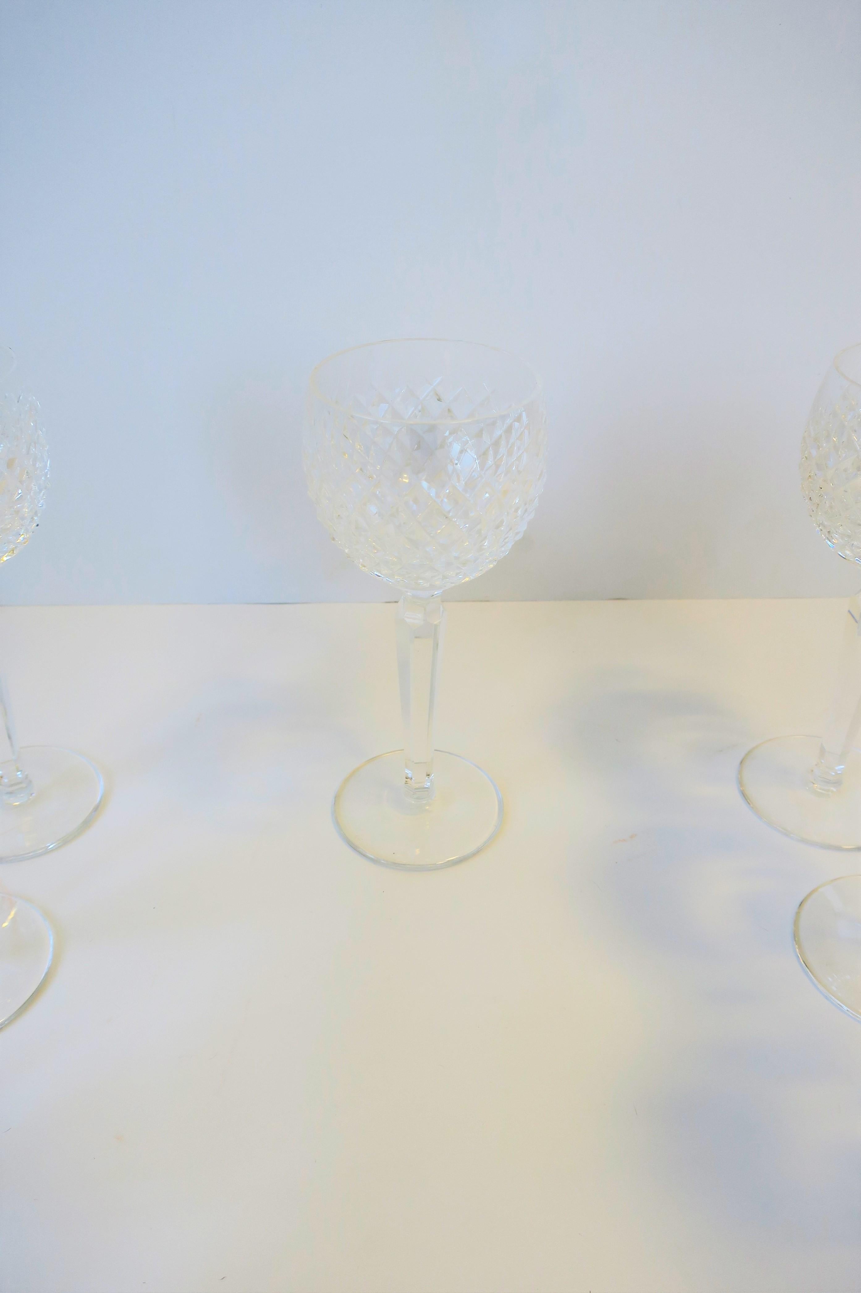 Vintage Waterford Crystal Wine or Water Goblet Glasses, Set of 10 3