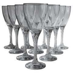 Set of 10 Vintage Wine or Champagne Glasses, Italy, 1980s