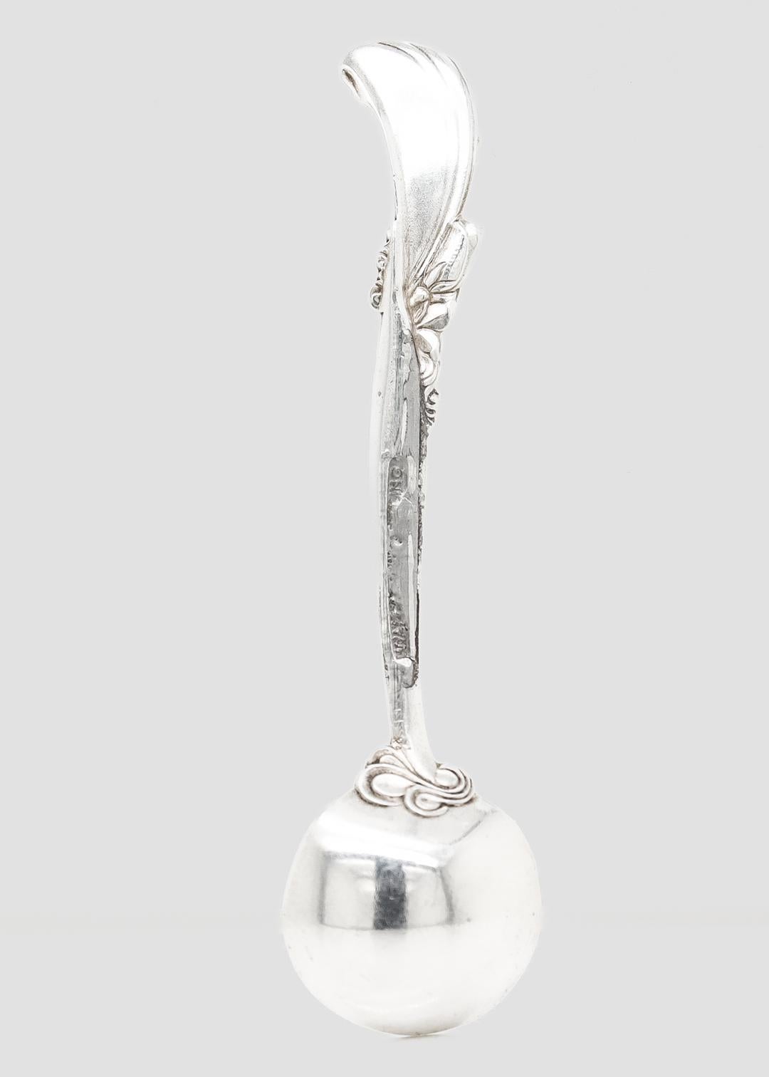 Set of 10 Wallace Waltz of Spring Pattern Sterling Silver Salt Spoons or Dips 1