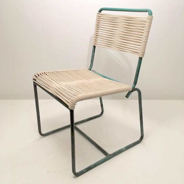 Mid-20th Century Set of 10 Walter Lamb Bronze Dining Chairs