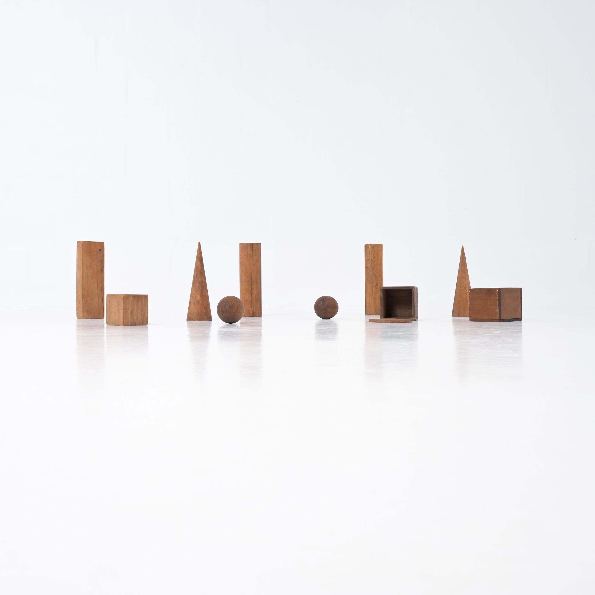 Set di 10 modelli geometrici in legno in vendita 6