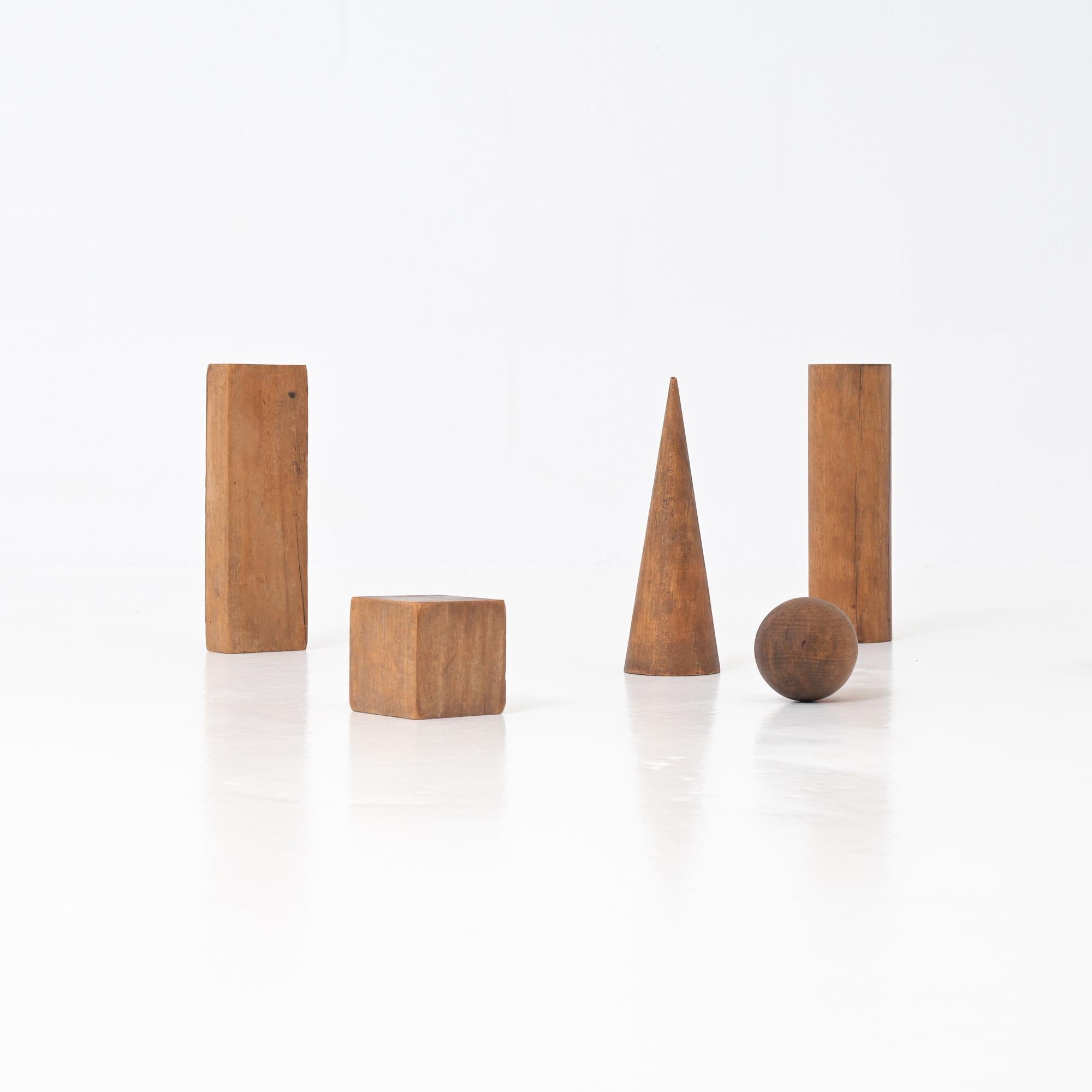 Set di 10 modelli geometrici in legno in vendita 7