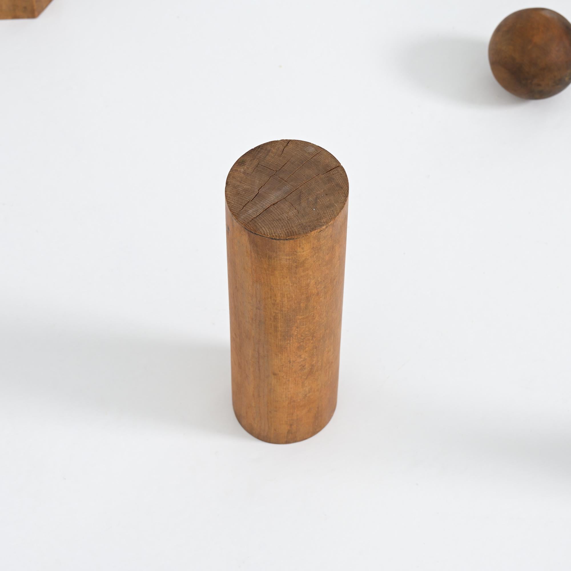 Set di 10 modelli geometrici in legno in vendita 12