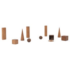 Ensemble de 10 modèles géométriques en bois