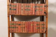 Set of 100 Swedish Antique Leather-Bound Books