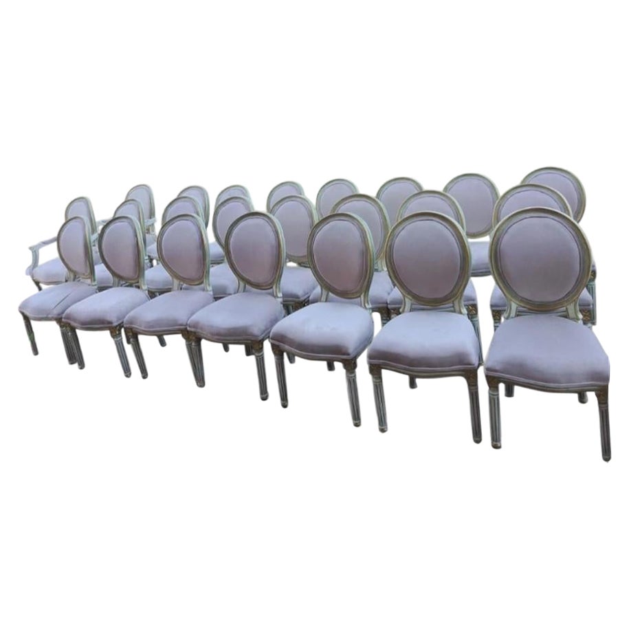 Ensemble de 10+2 chaises de salle à manger à dossier ballon