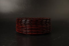 Ensemble de plateaux/serviettes laqués en forme de chrysanthème 10PC