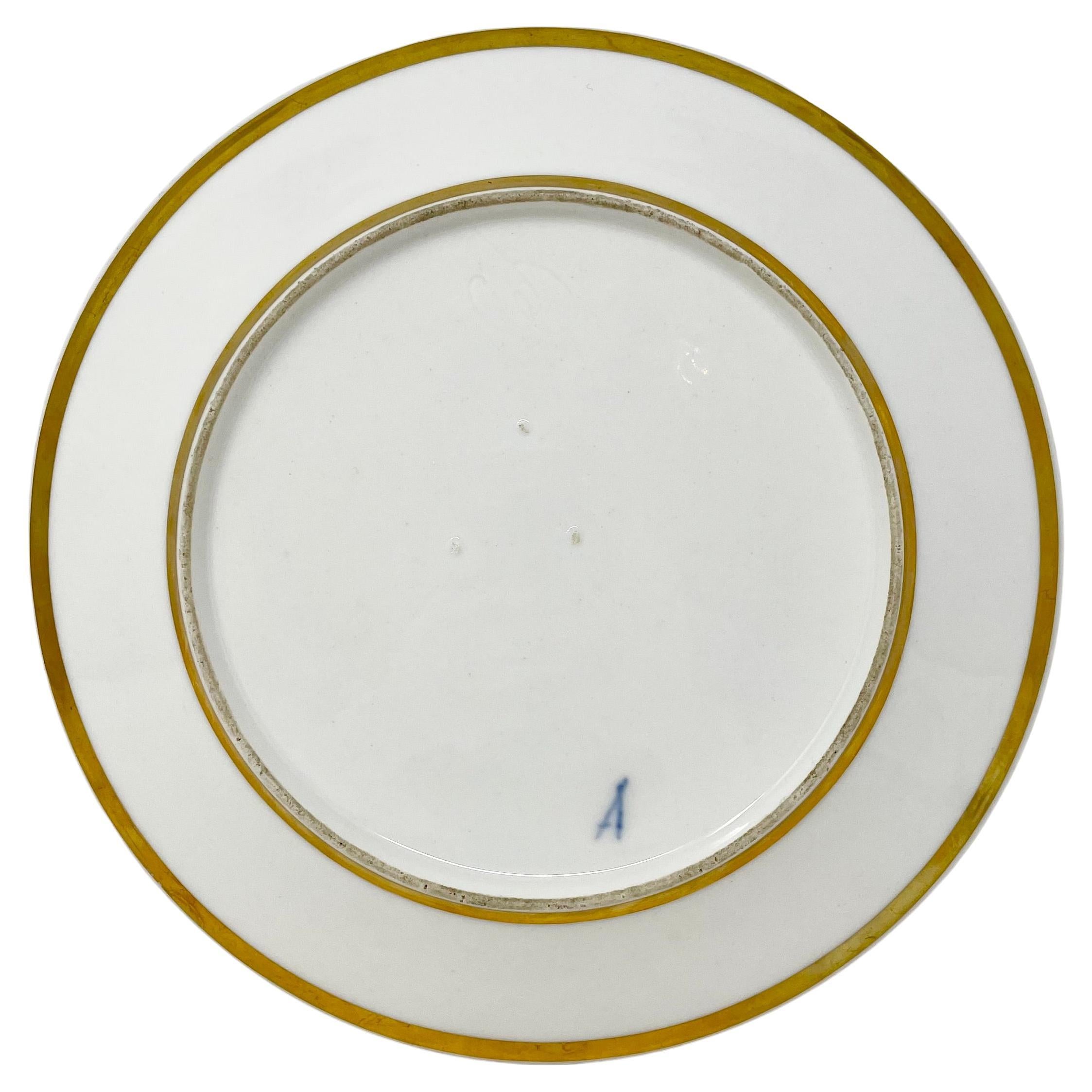 Set of 11 Antique 19th Century Gold Porcelain 