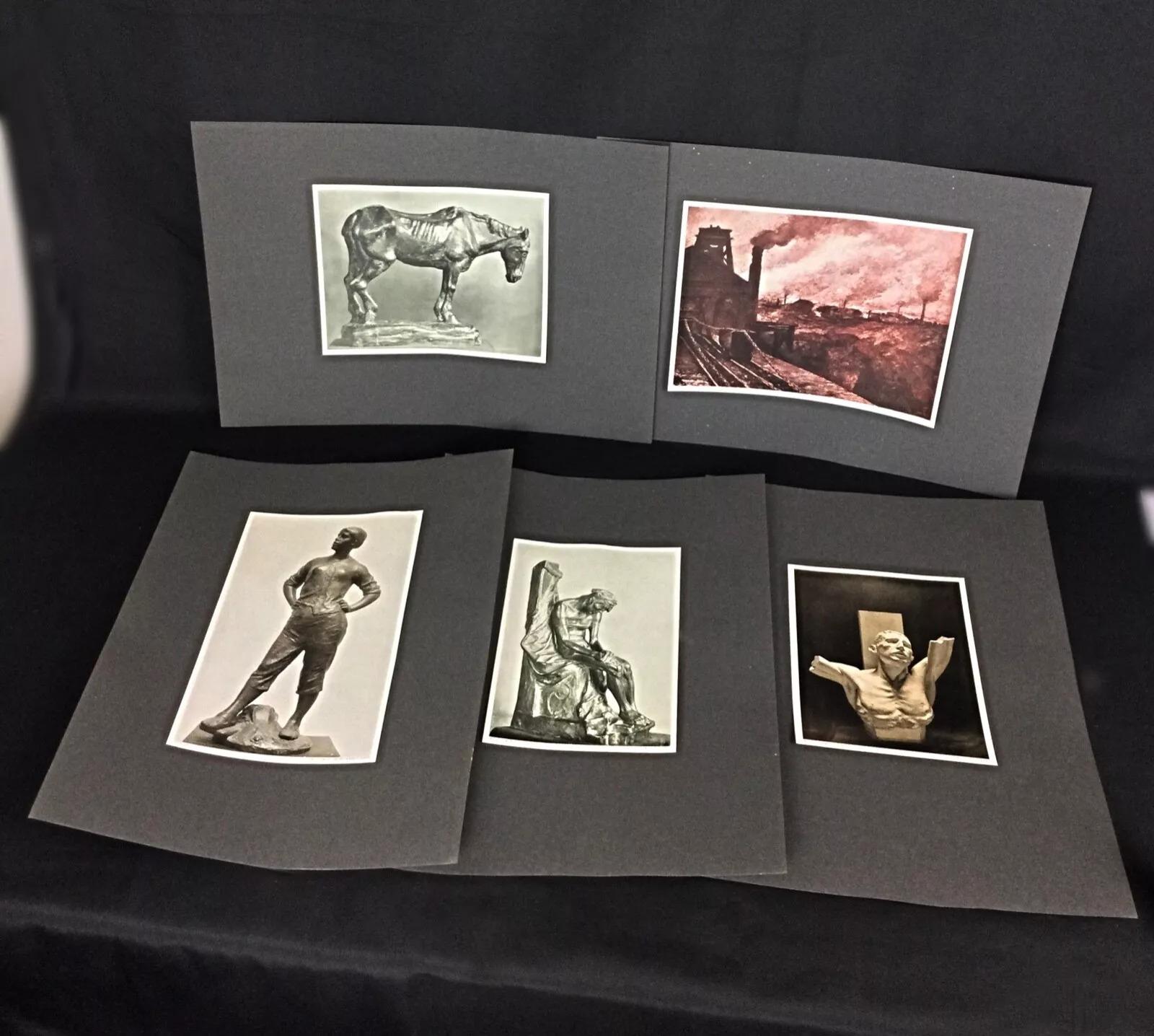 Set von 11 antiken Drucken und Fotos „Meunier Mappe Herausgegeben Vom Kunst“ – 2Y299 (Französisch) im Angebot