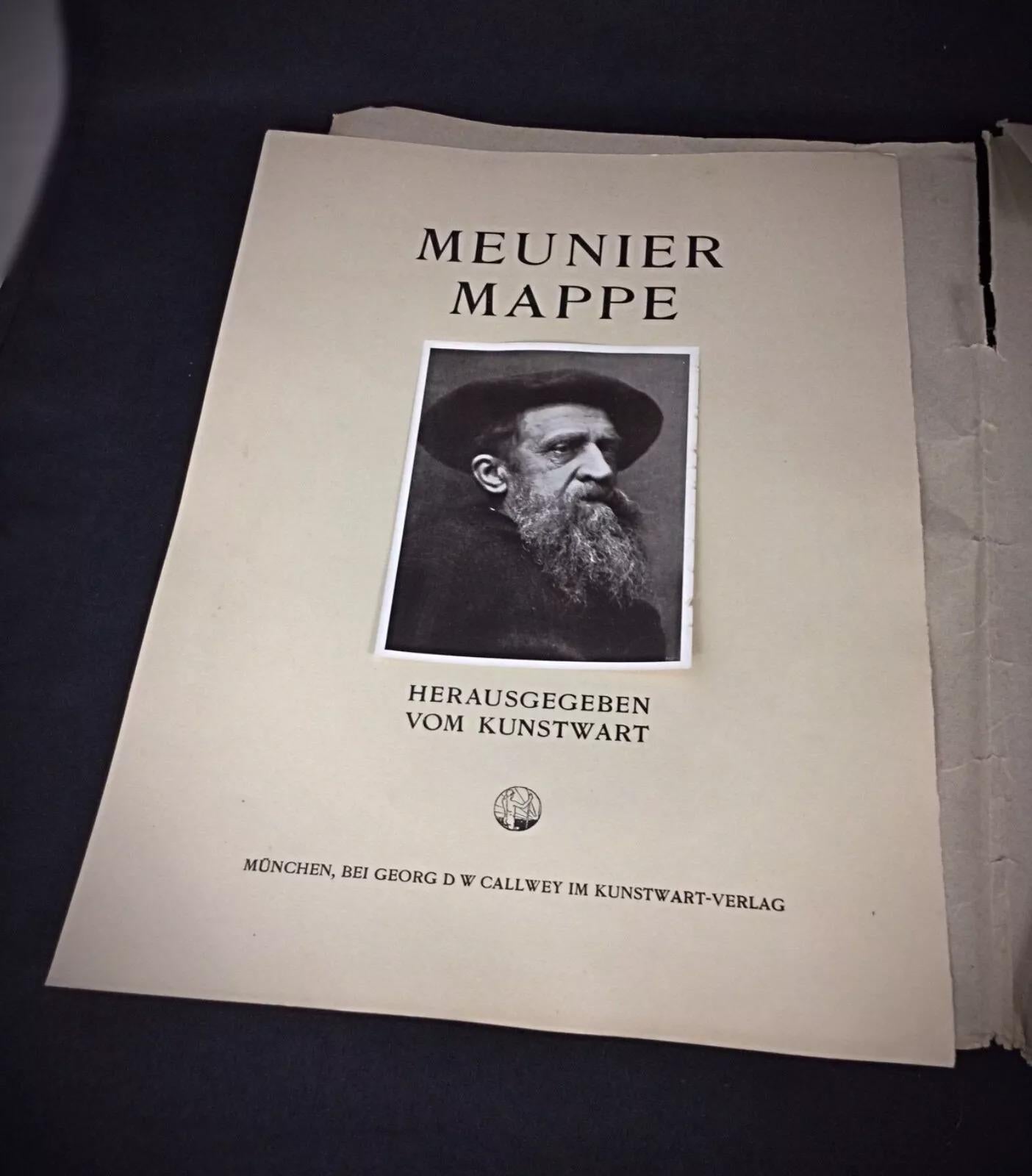 Set von 11 antiken Drucken und Fotos „Meunier Mappe Herausgegeben Vom Kunst“ – 2Y299 im Zustand „Gut“ im Angebot in Bordeaux, FR