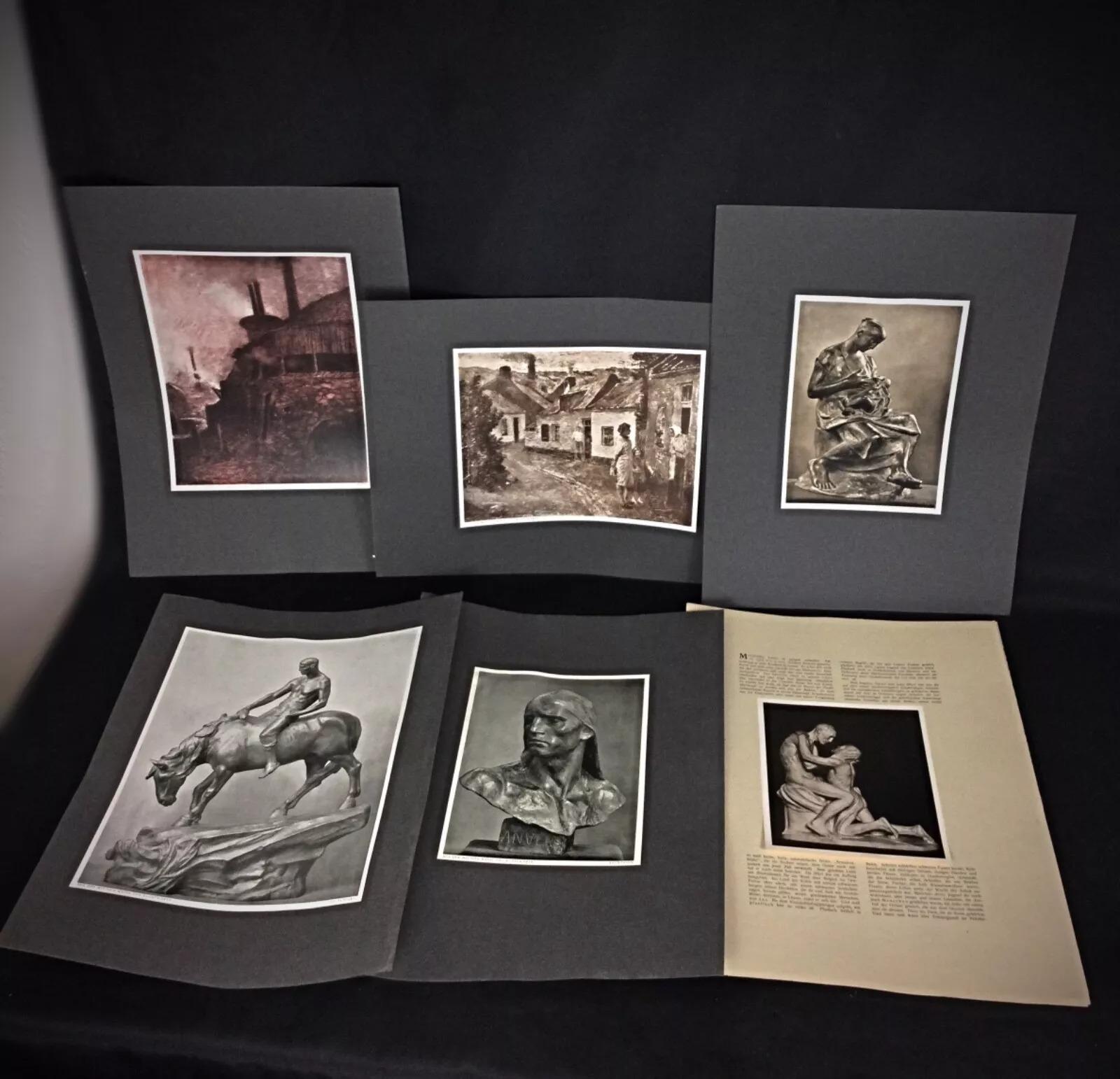 Set von 11 antiken Drucken und Fotos „Meunier Mappe Herausgegeben Vom Kunst“ – 2Y299 im Angebot 3