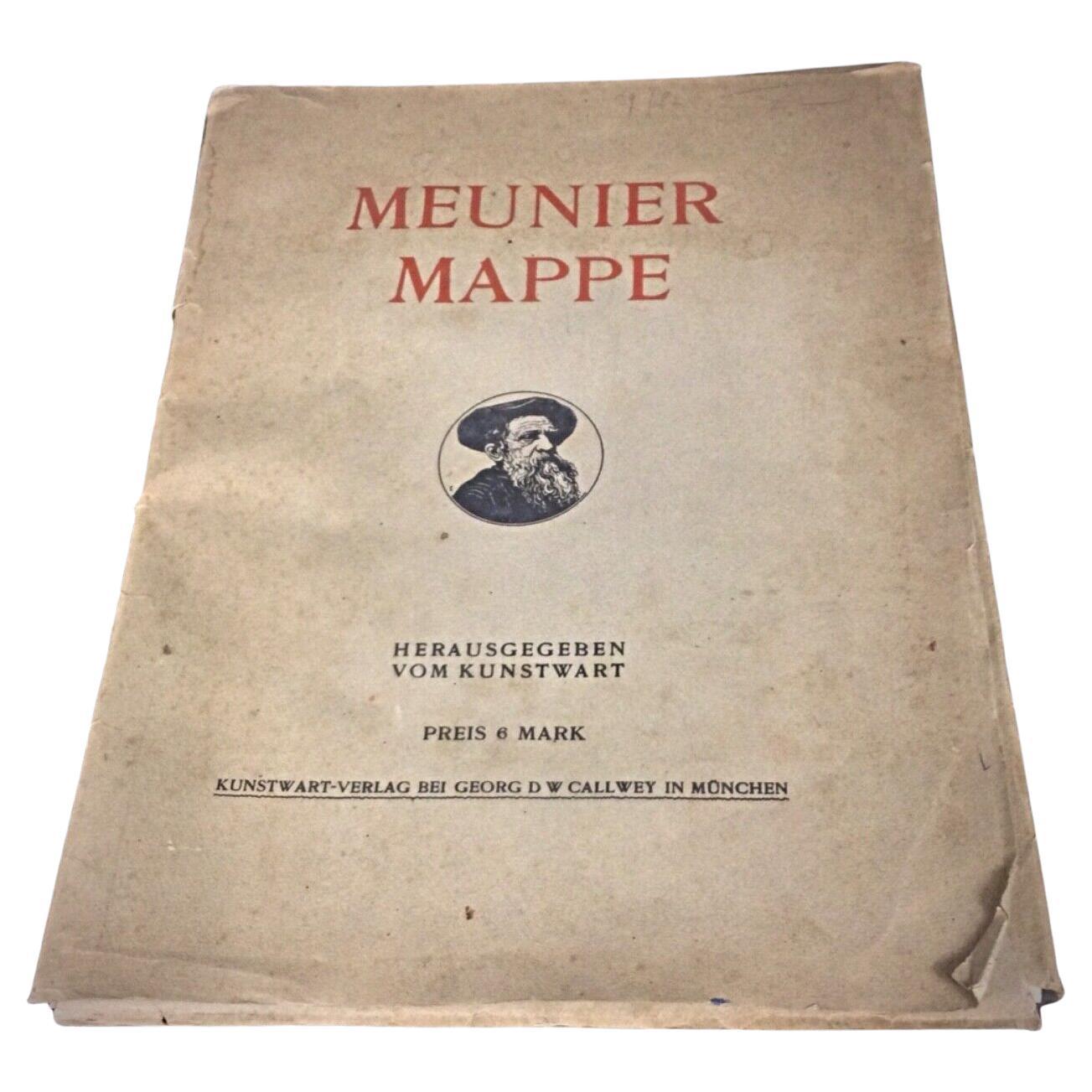 Set von 11 antiken Drucken und Fotos „Meunier Mappe Herausgegeben Vom Kunst“ – 2Y299 im Angebot