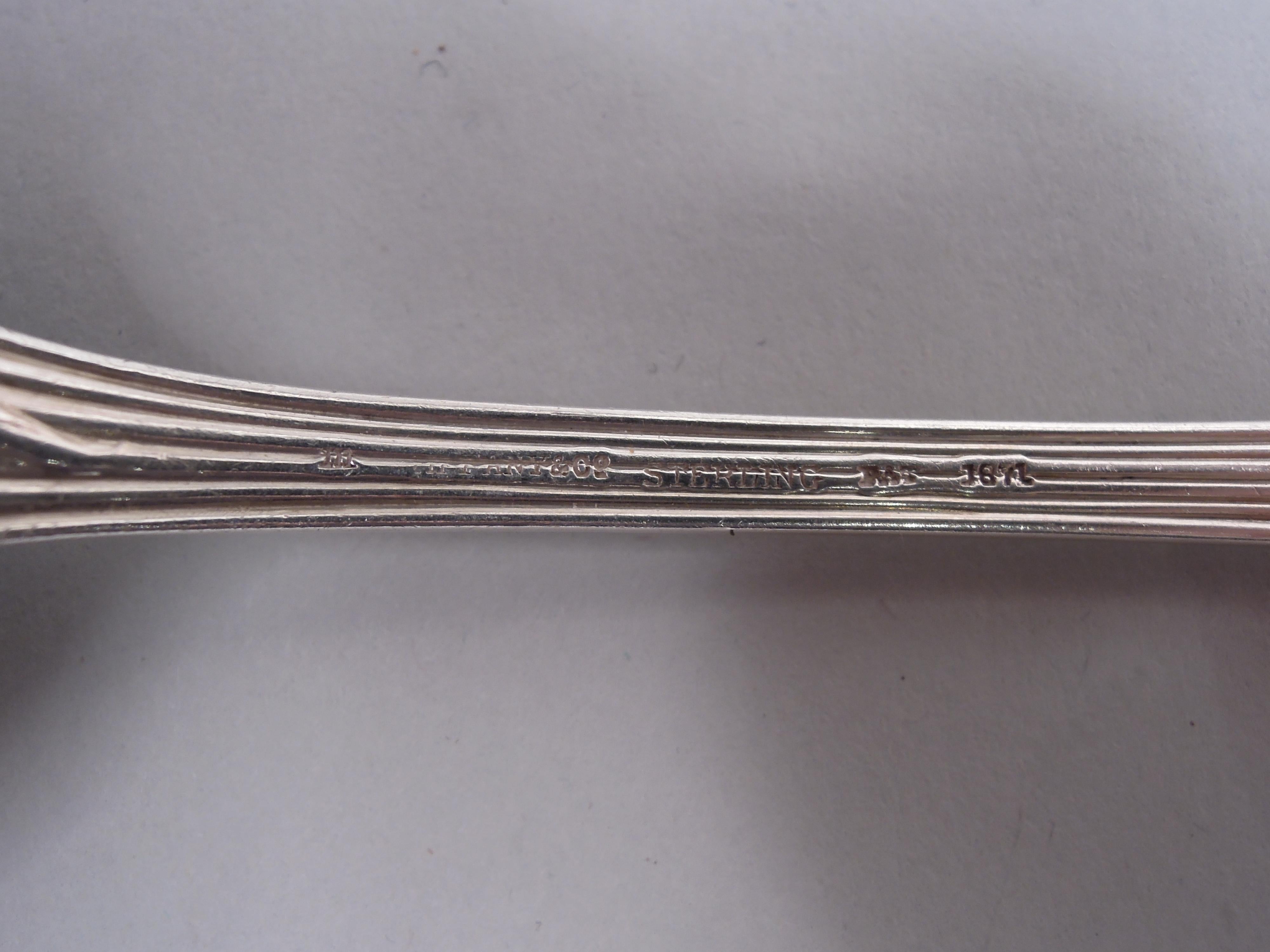 Set of 11 Antique Tiffany Japanese Sterling Silver Tablespoons 2