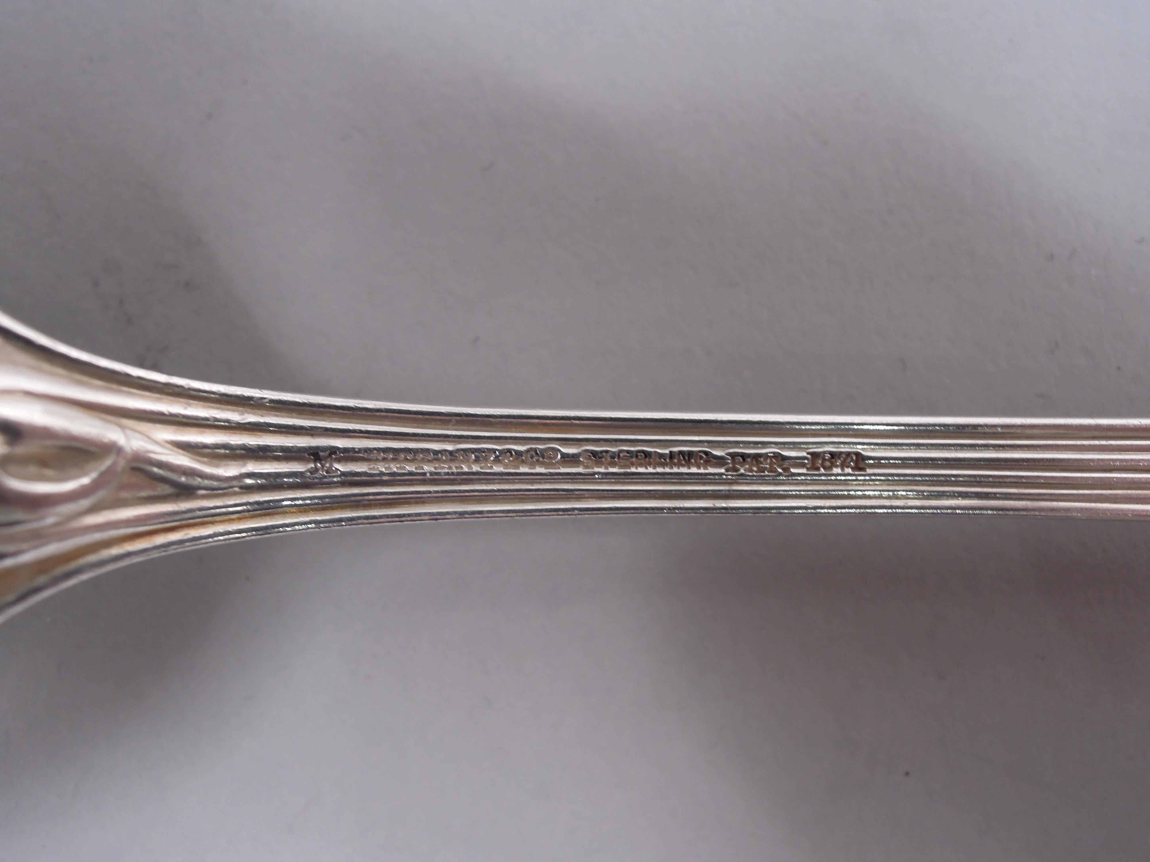 Set of 11 Antique Tiffany Japanese Sterling Silver Tablespoons 3