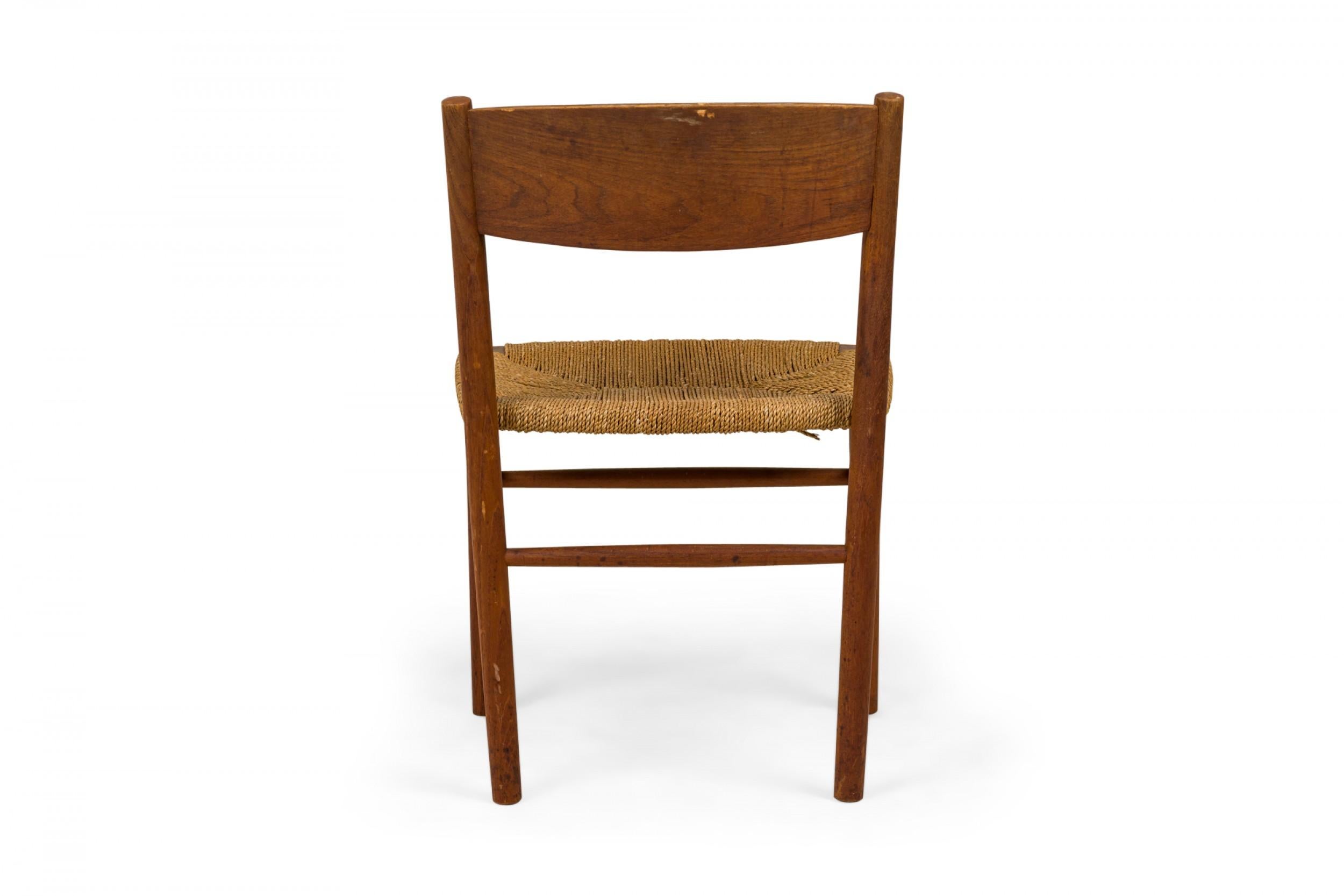 Set of 11 Børge Mogensen Danish Mid-Century Teak & Woven Seagrass Dining Chairs For Sale 5