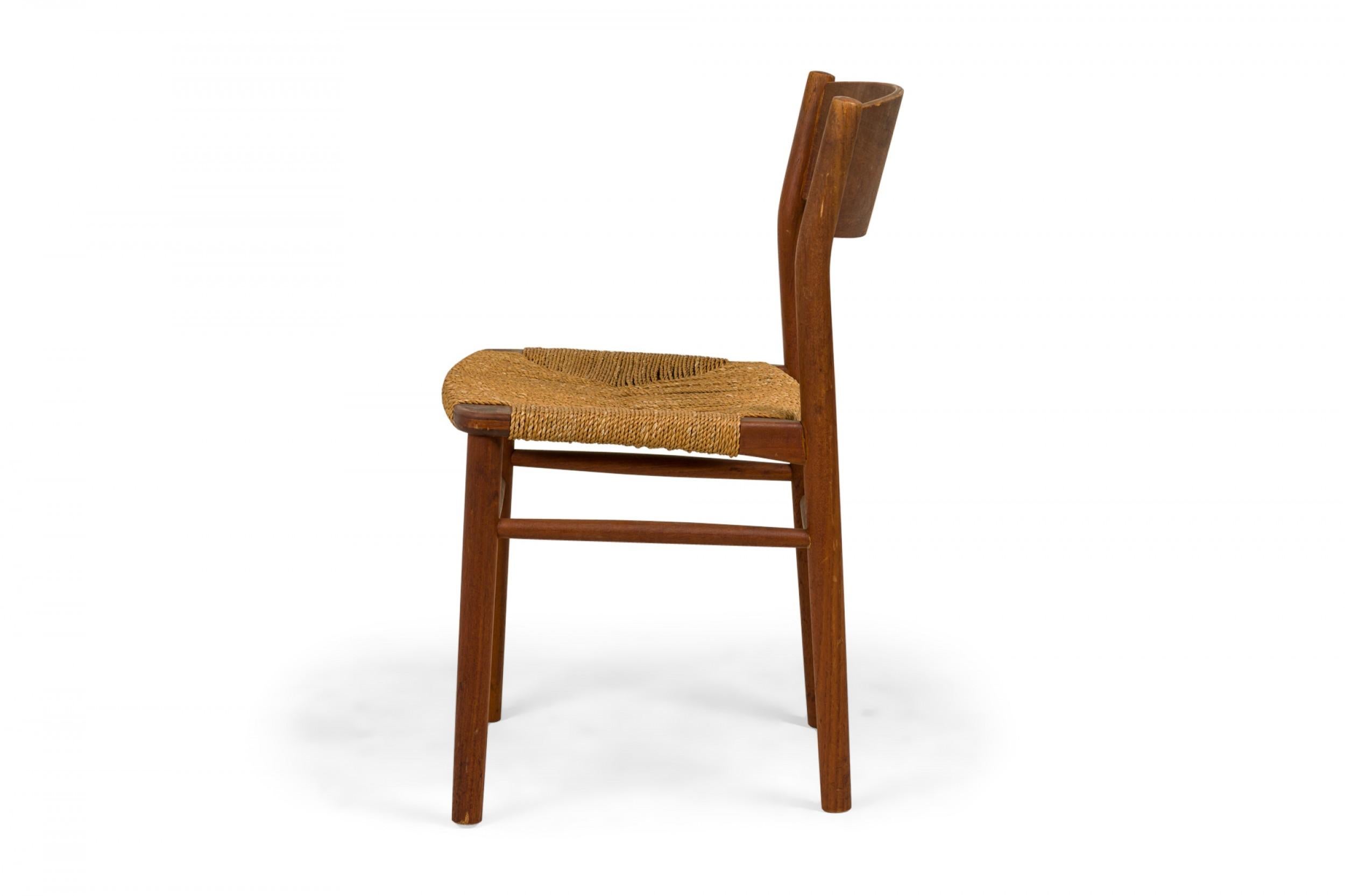 Set of 11 Børge Mogensen Danish Mid-Century Teak & Woven Seagrass Dining Chairs For Sale 1