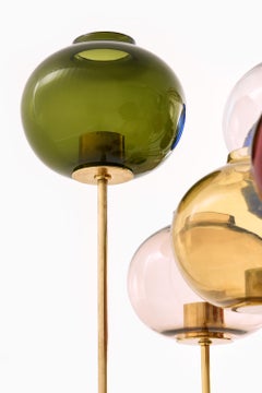 Satz von 11 Kerzenleuchtern aus Messing und Glas von Hans-Agne Jakobsson, 1950er Jahre