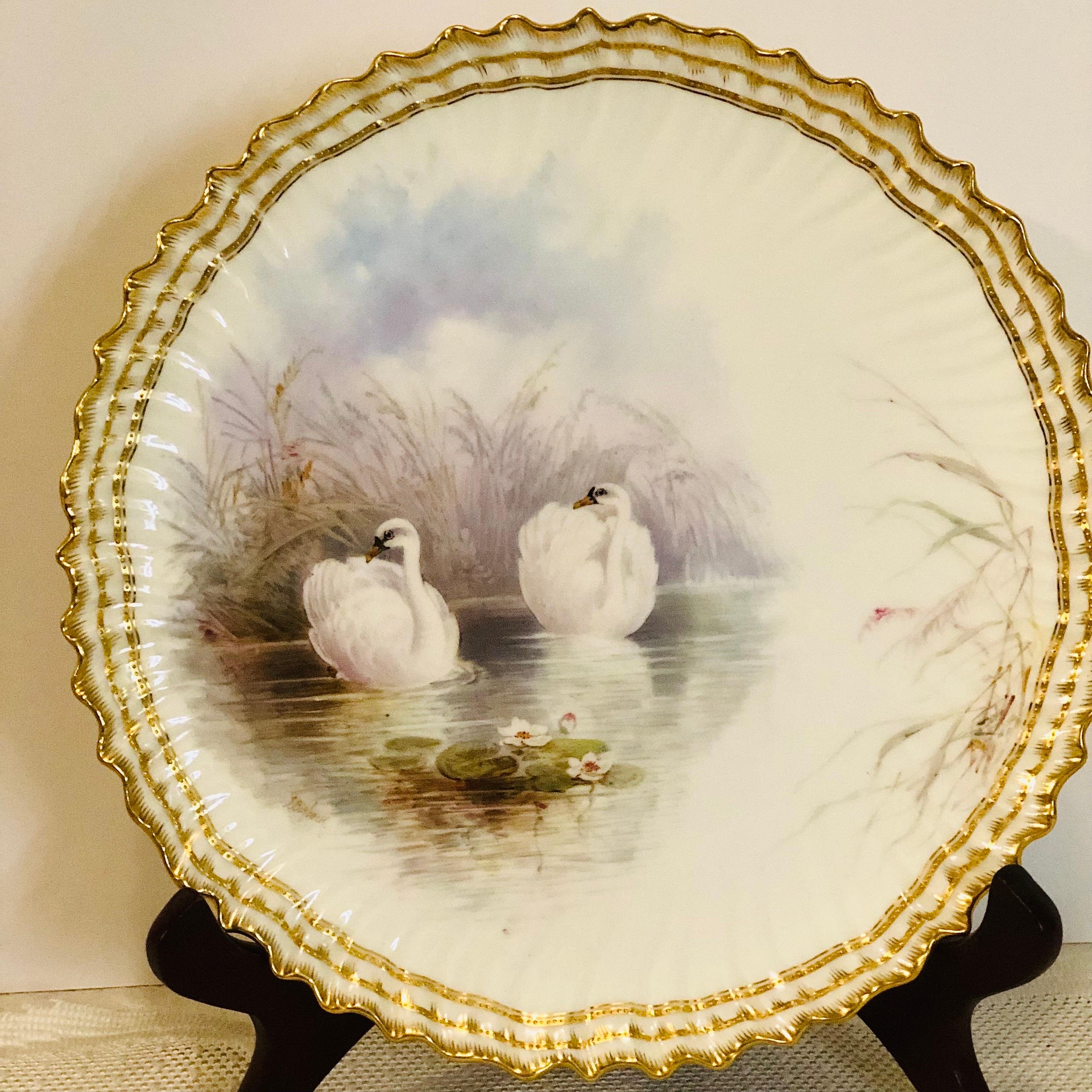 Set of 11 Cauldon Plates Each Painted Exquisitely With a Different Bird  2