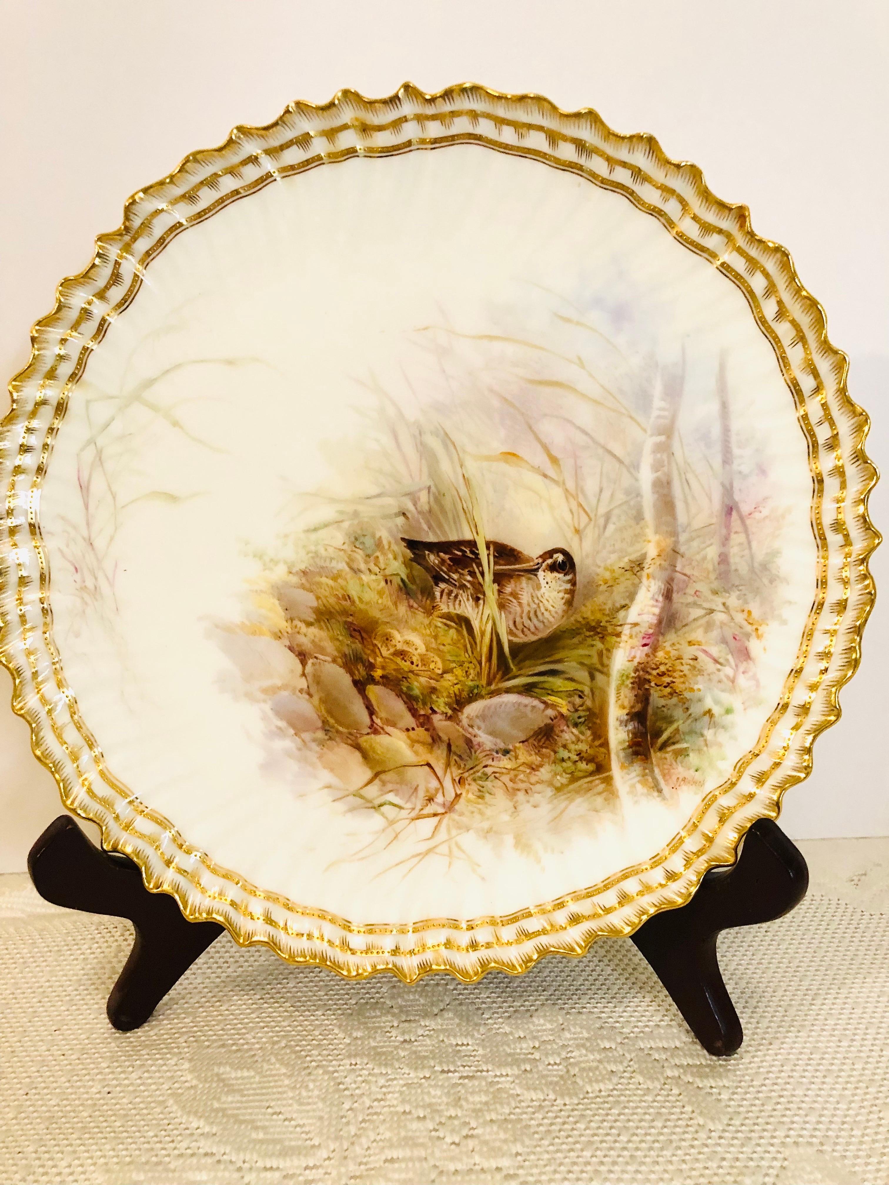 Set of 11 Cauldon Plates Each Painted Exquisitely With a Different Bird  3
