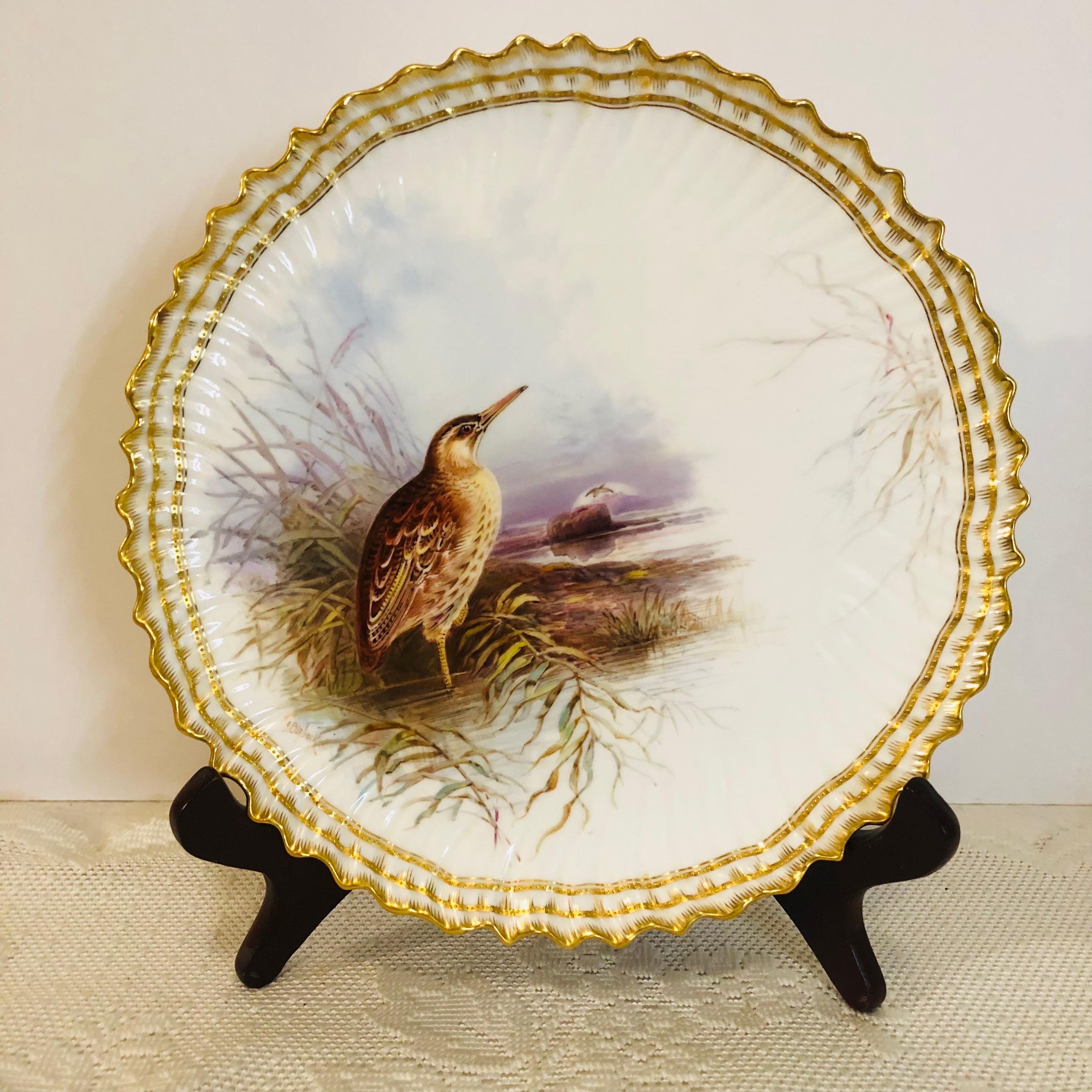 Set of 11 Cauldon Plates Each Painted Exquisitely With a Different Bird  7