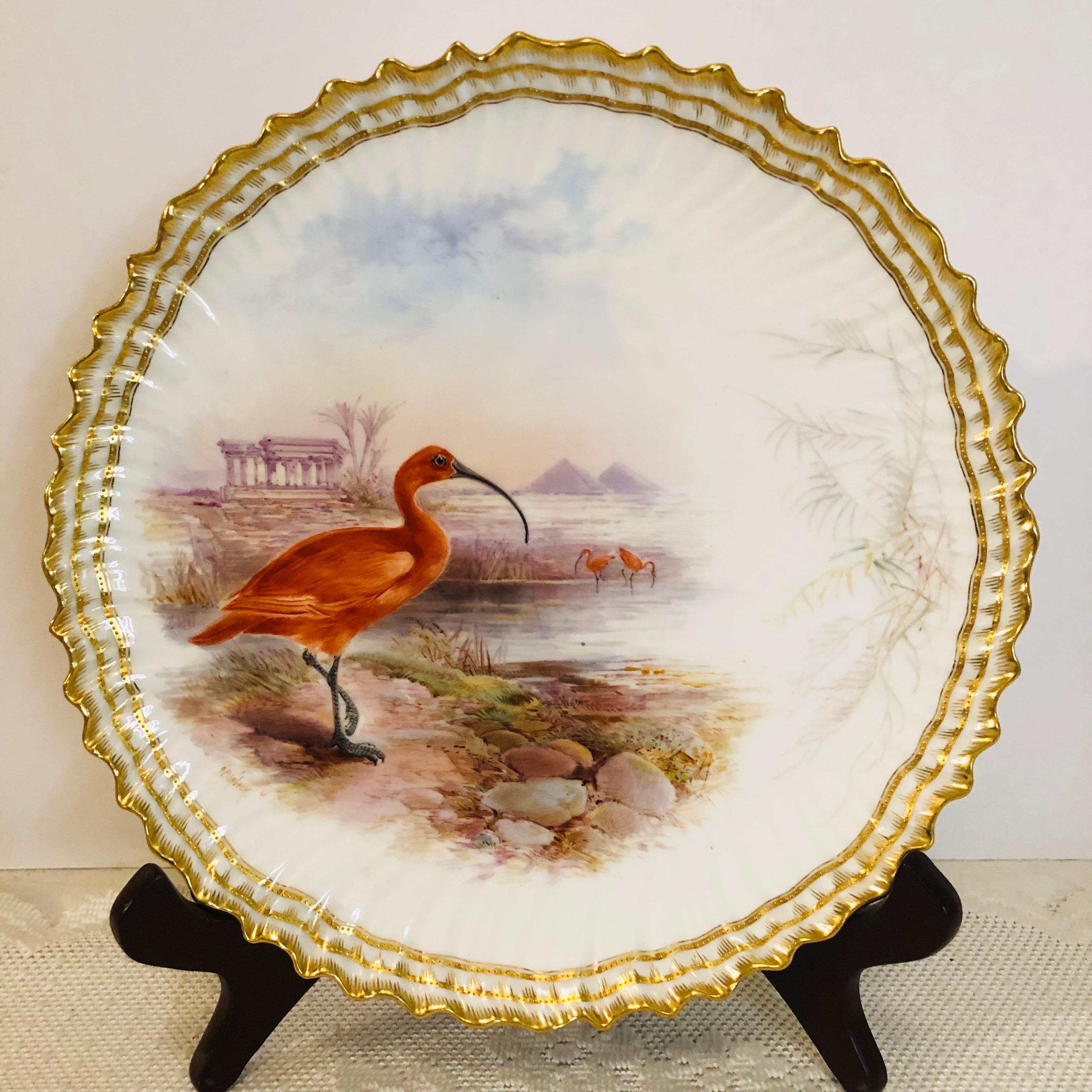 Set of 11 Cauldon Plates Each Painted Exquisitely With a Different Bird  8
