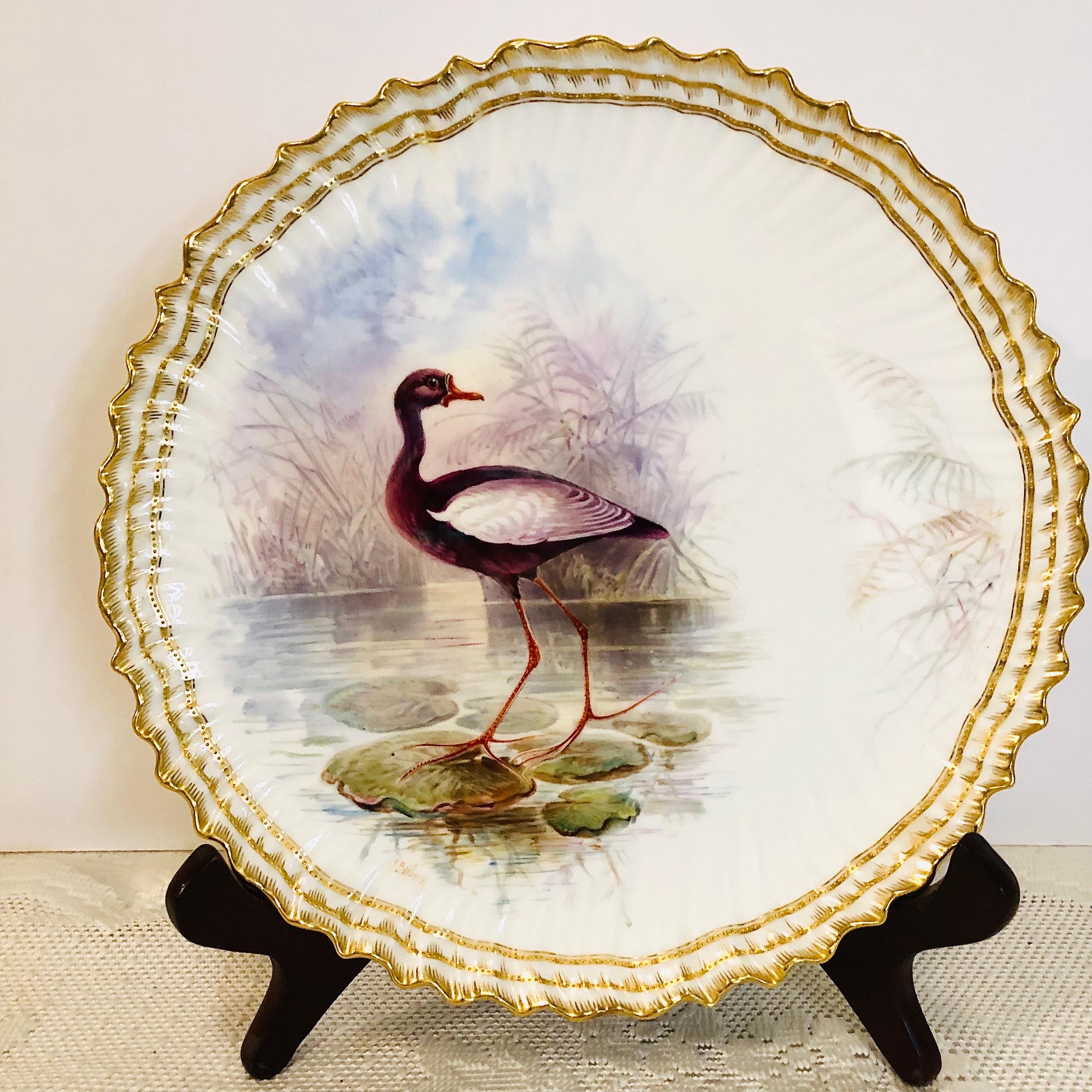 Set of 11 Cauldon Plates Each Painted Exquisitely With a Different Bird  9