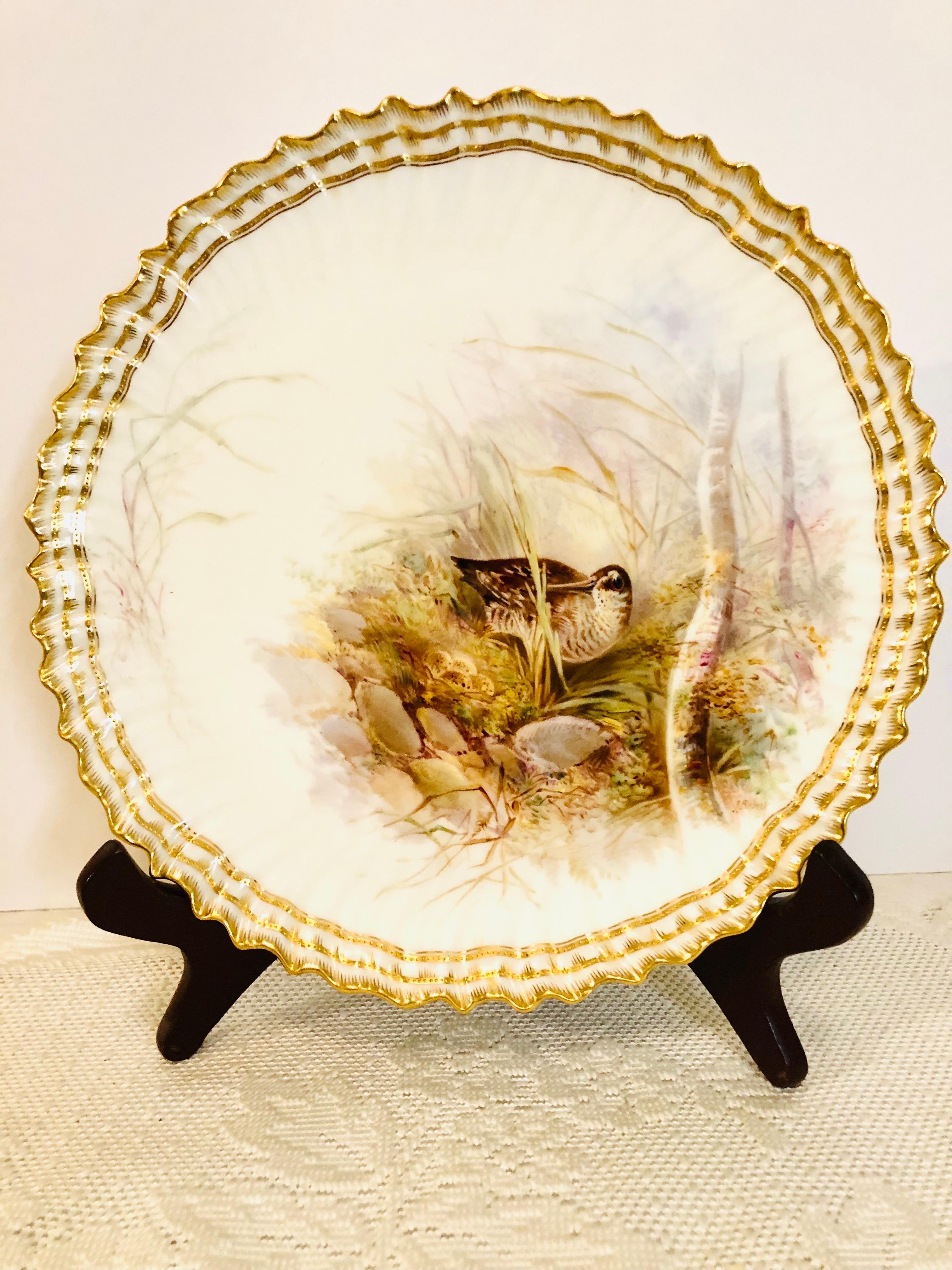 Set of 11 Cauldon Plates Each Painted Exquisitely With a Different Bird  10