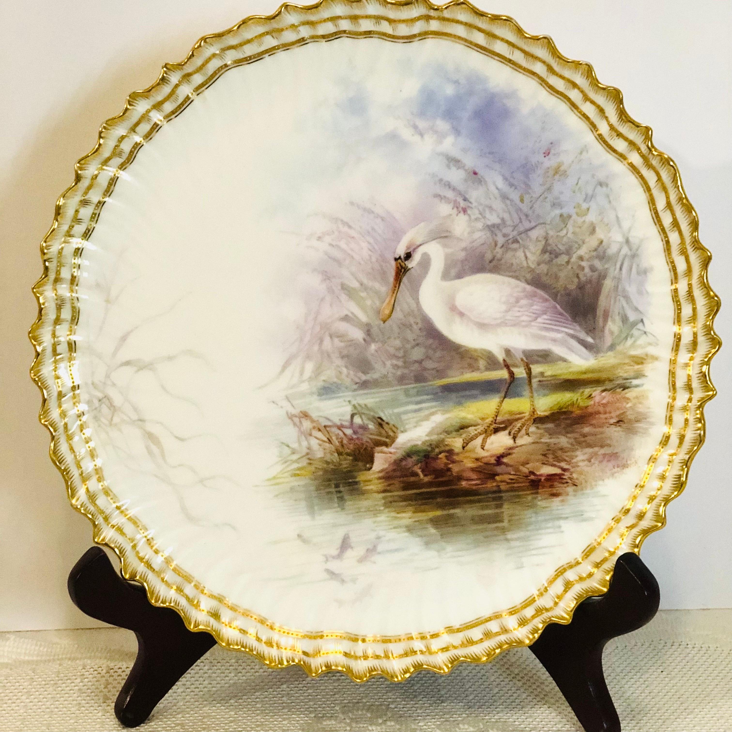Set of 11 Cauldon Plates Each Painted Exquisitely With a Different Bird  1