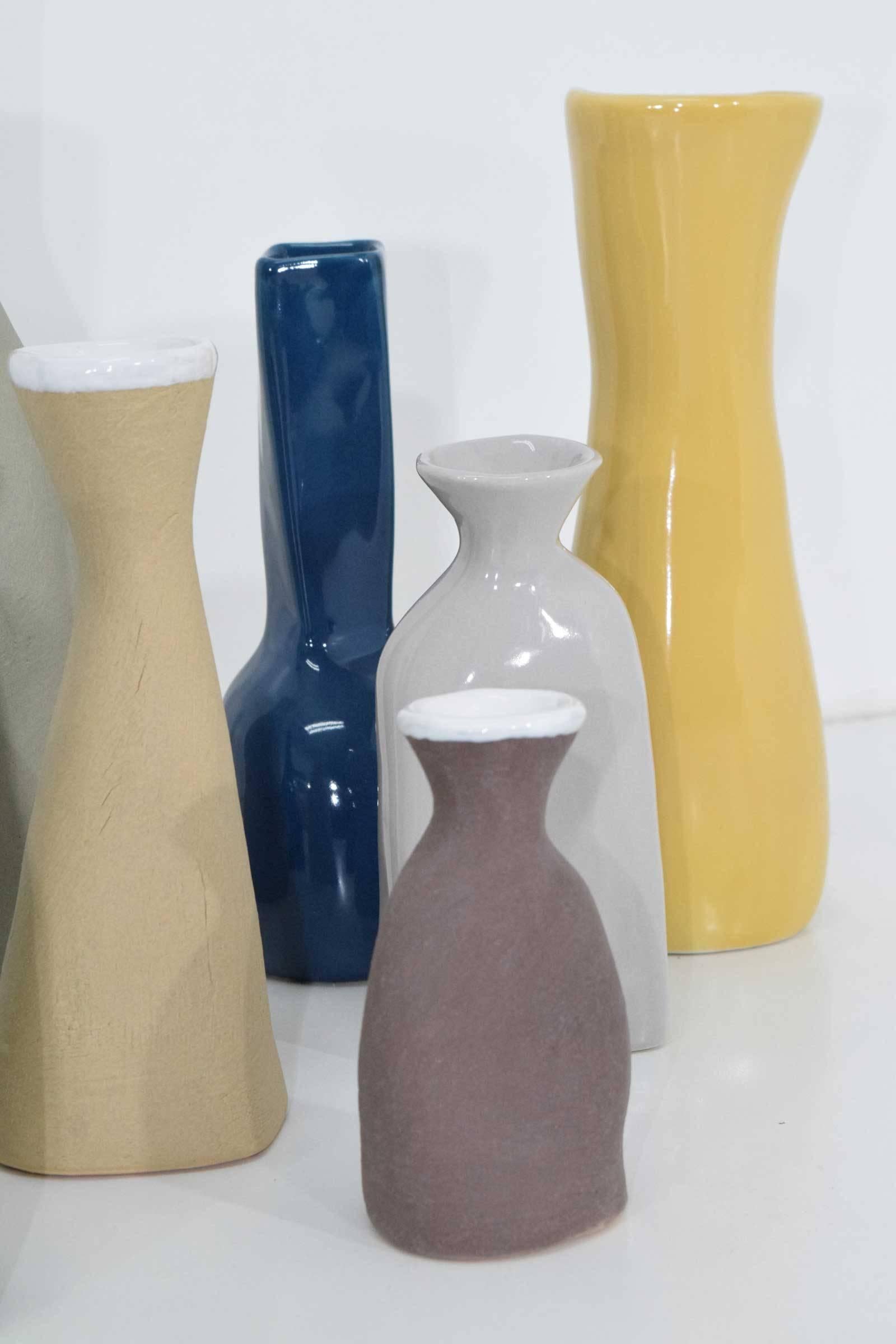 Organic Modern Set of 11 Ceramic Vases by Luna Garcia