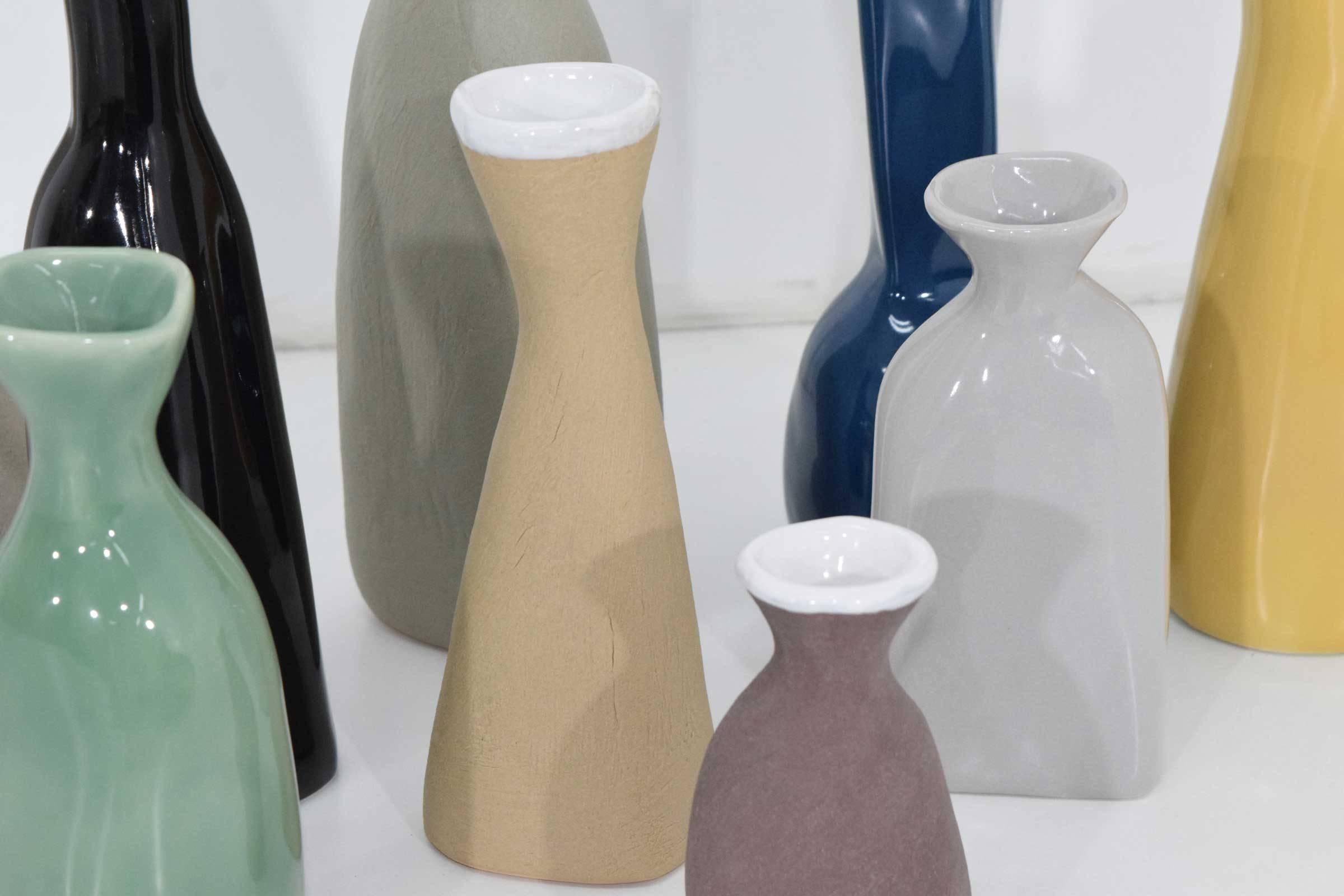 Set of 11 Ceramic Vases by Luna Garcia In Excellent Condition In Dallas, TX