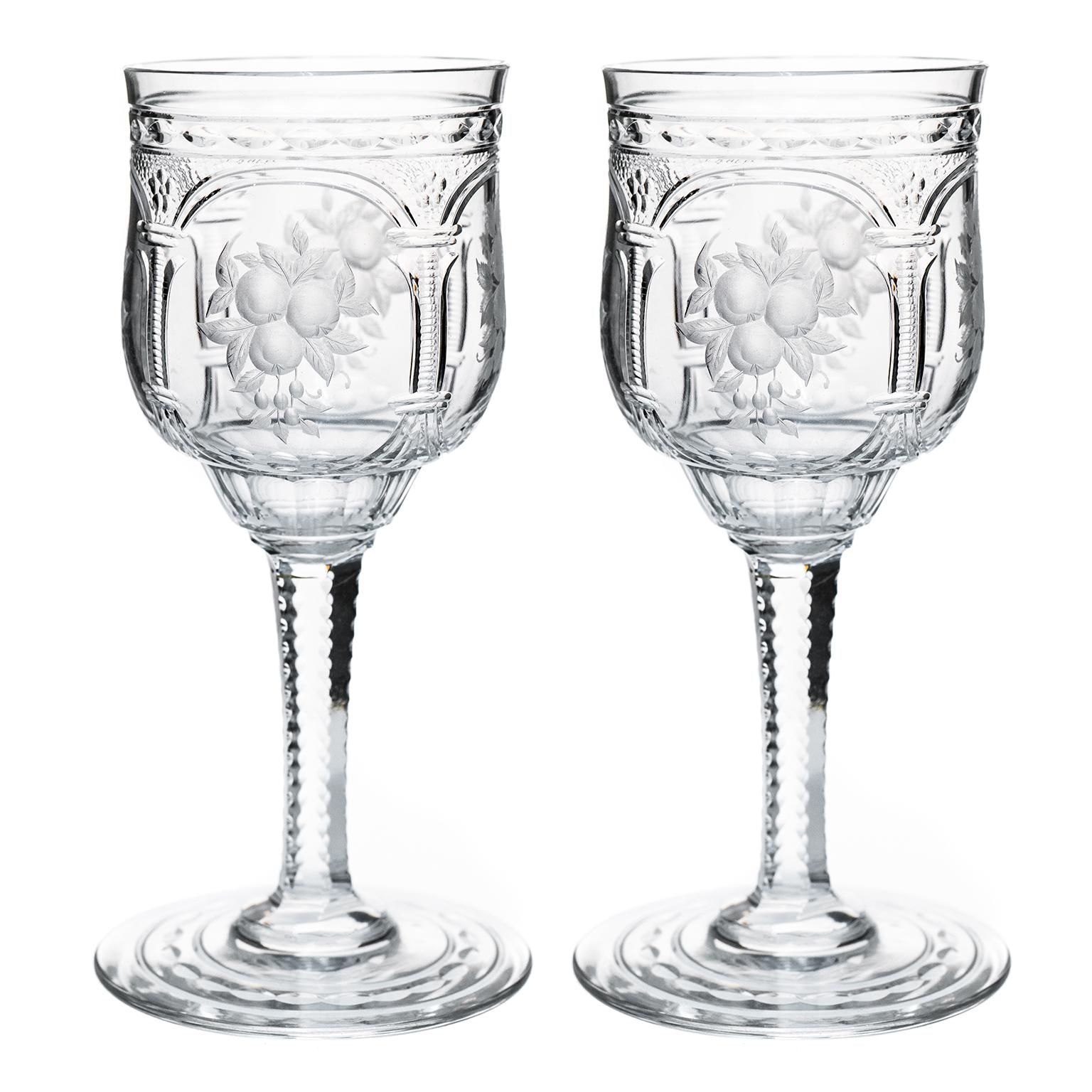 Set of 11 Clear Baccarat Vallee Pattern Cordial Goblets c1900 by Baccarat In Excellent Condition In Litchfield, CT