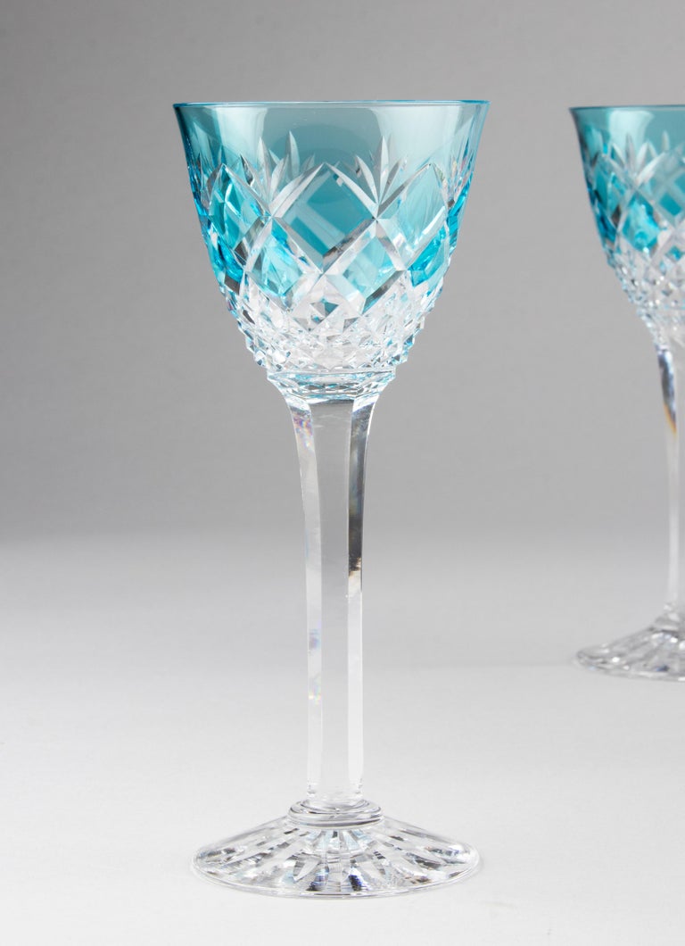Set of 11 Crystal Colored Wine Glasses For Sale at 1stDibs