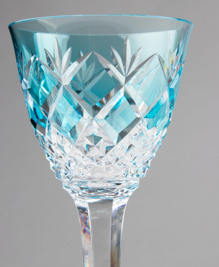 Set of 11 Crystal Colored Wine Glasses For Sale at 1stDibs