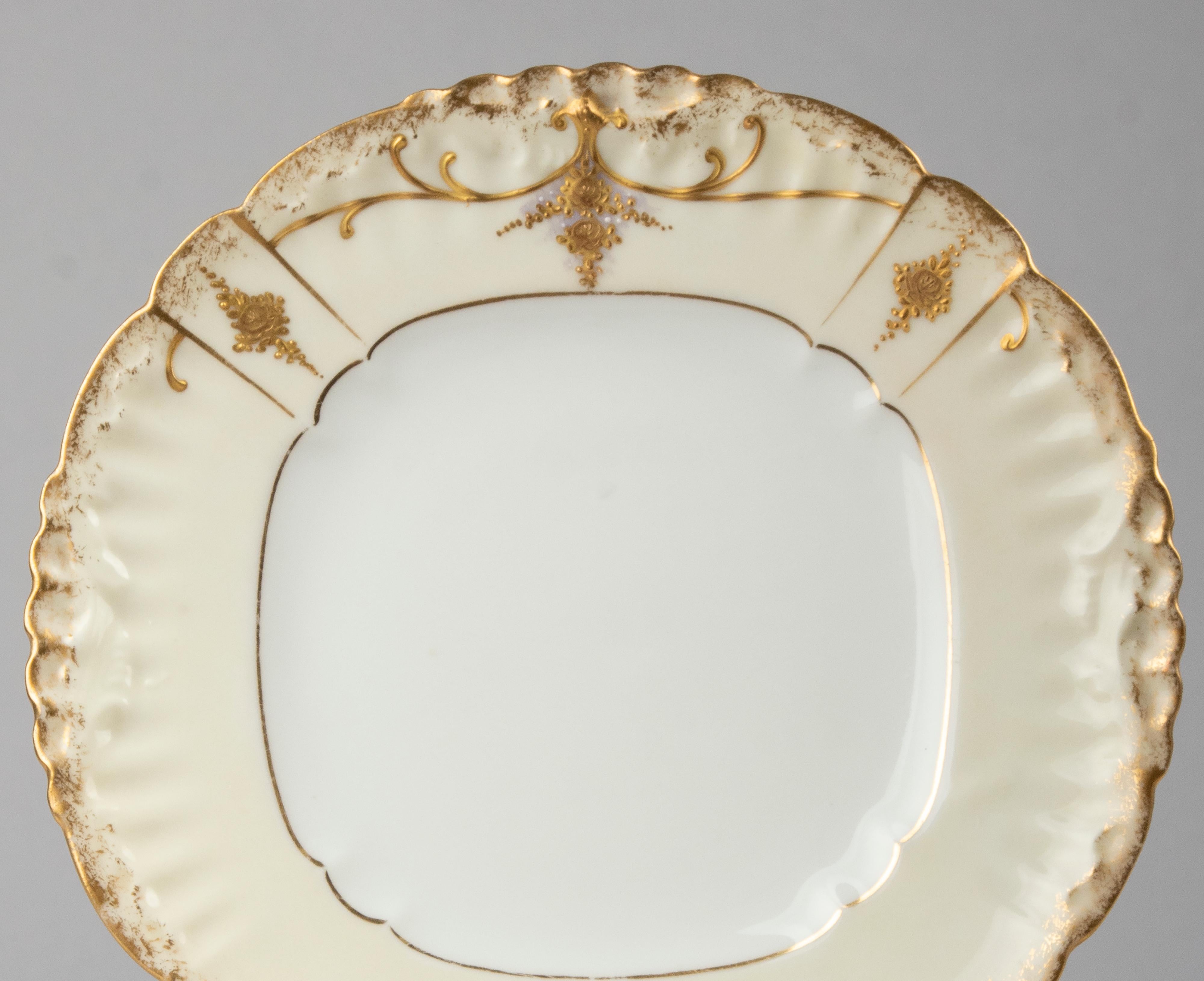 Set of 11 Early 20th Century Porcelain Dessert Plates Gilded by Limoges 6