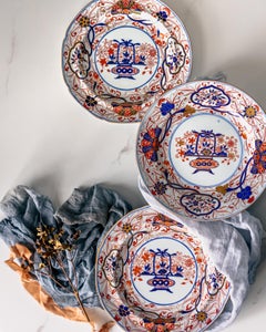 Ensemble de 11 plats à dessert Imari en pierre de fer du début de Spode, fabriqués vers 1815