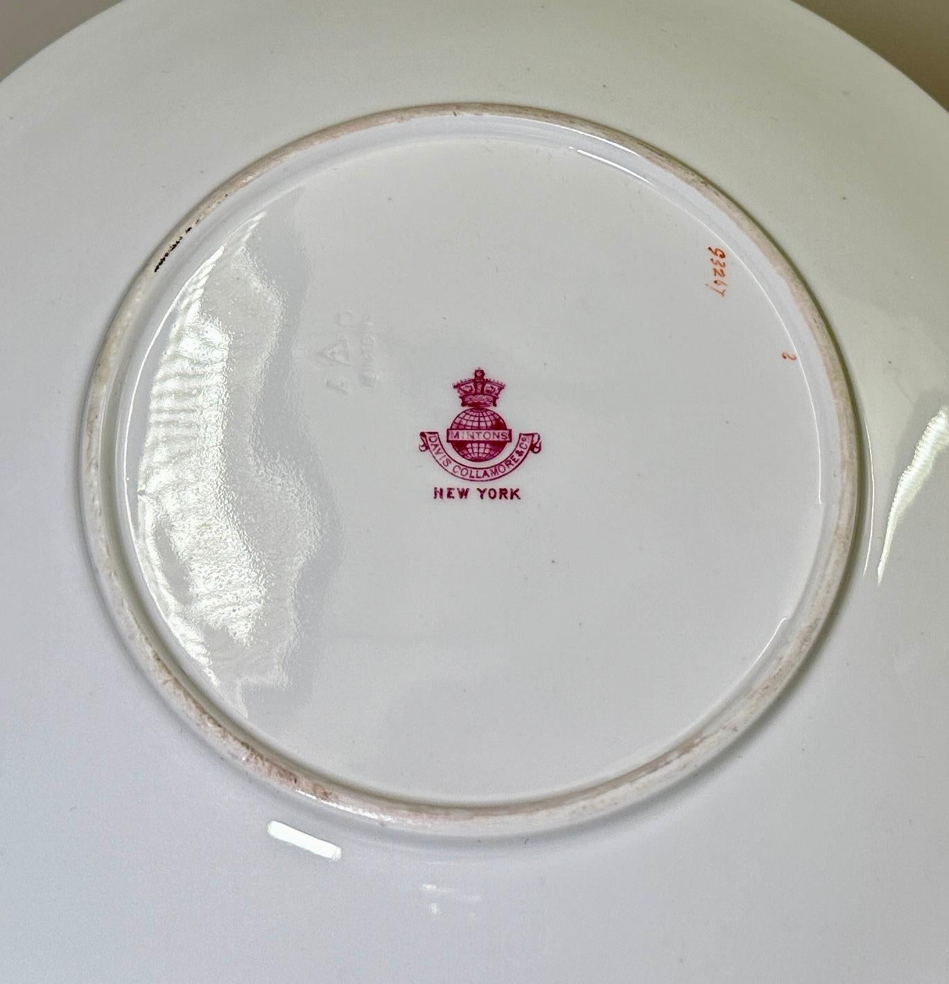 Set di 11 piatti di porcellana inglese Minton, circa 1880 in vendita 5