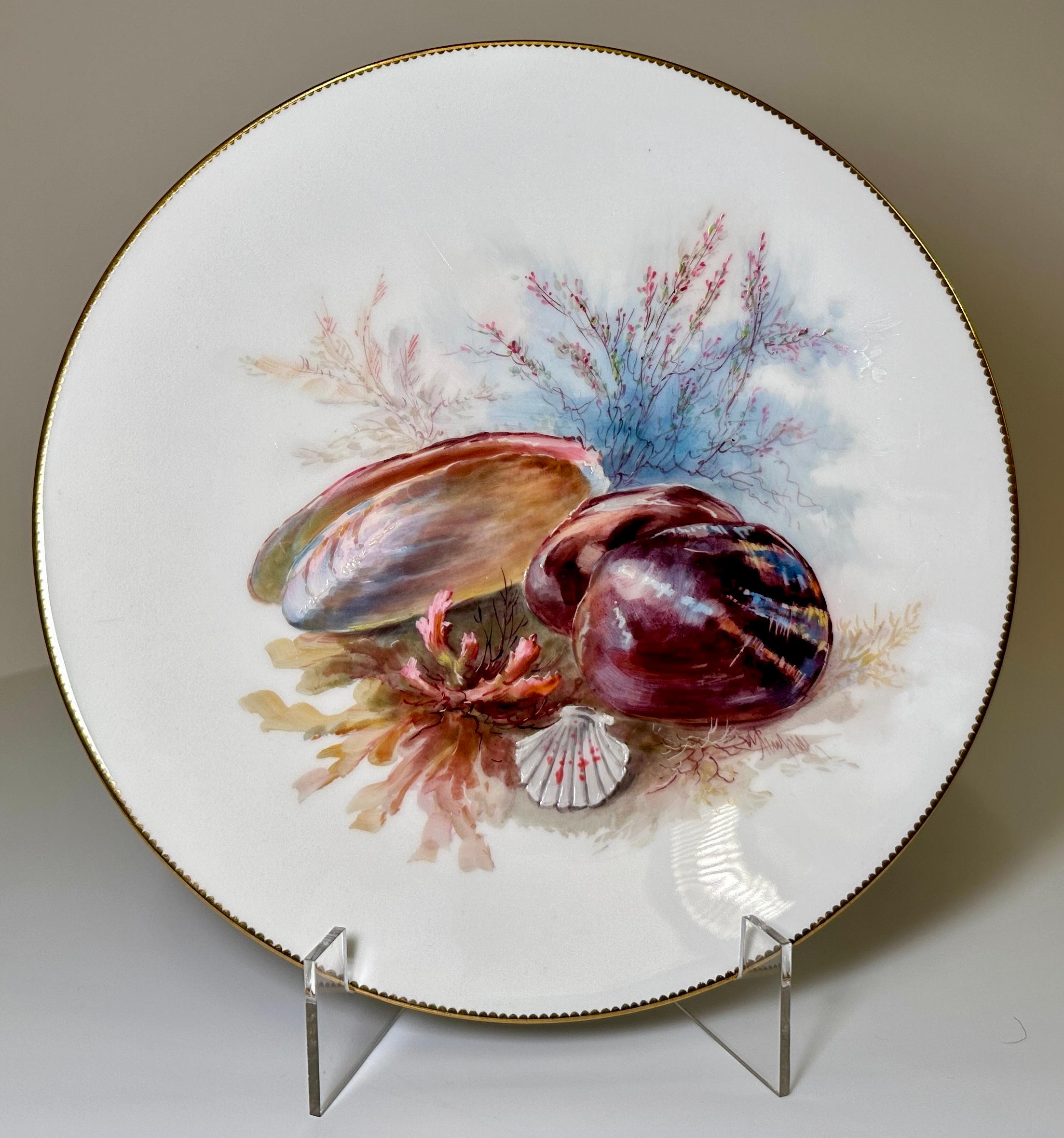 Set di 11 piatti di porcellana inglese Minton, circa 1880 In condizioni buone in vendita a New York, NY