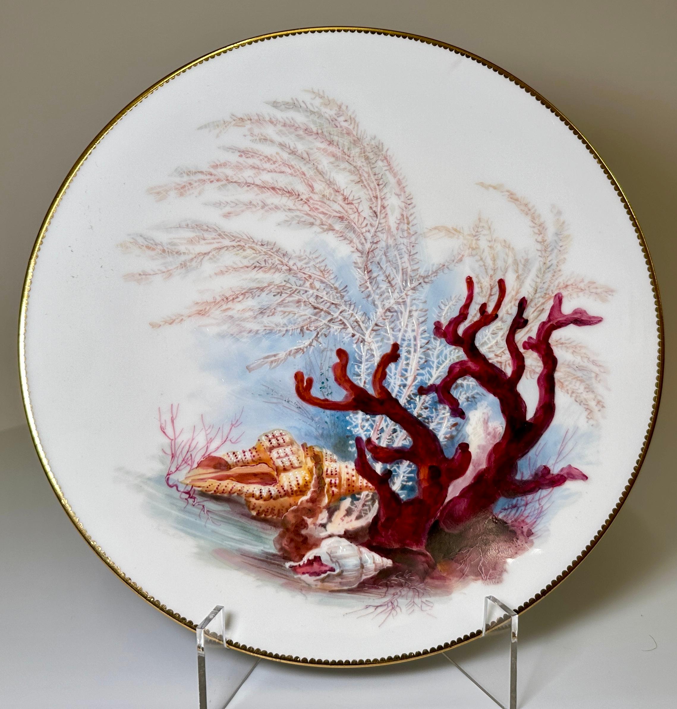 Porcellana Set di 11 piatti di porcellana inglese Minton, circa 1880 in vendita