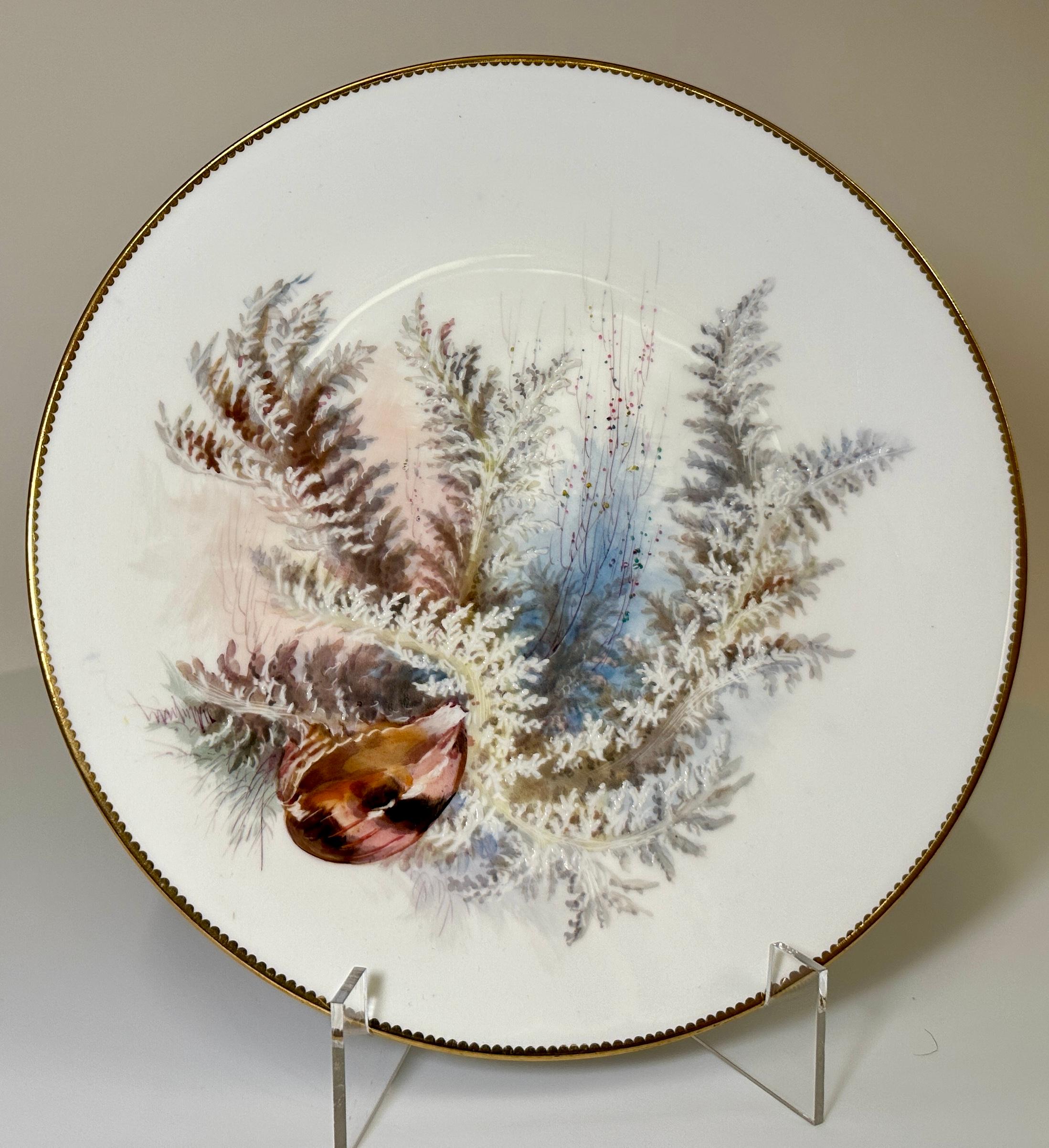 Set di 11 piatti di porcellana inglese Minton, circa 1880 in vendita 1