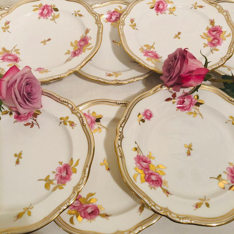 Rococo Set of 11 English Spode Copelands Dessert Plates Made Exclusively for Tiffany