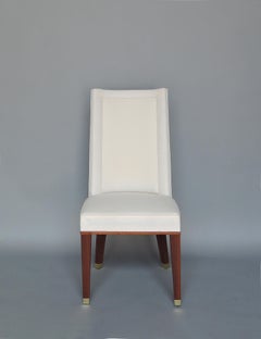 Conjunto de 11 finas sillas de comedor francesas de caoba de los años 50, de Jacques Adnet