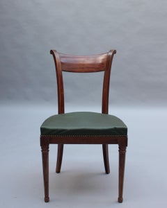 Set of 11 Fine French 1940s Mahogany Dining Chairs