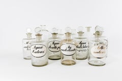 Set Of 11 Glass Pharmacy Bottles, 1920s, Germany