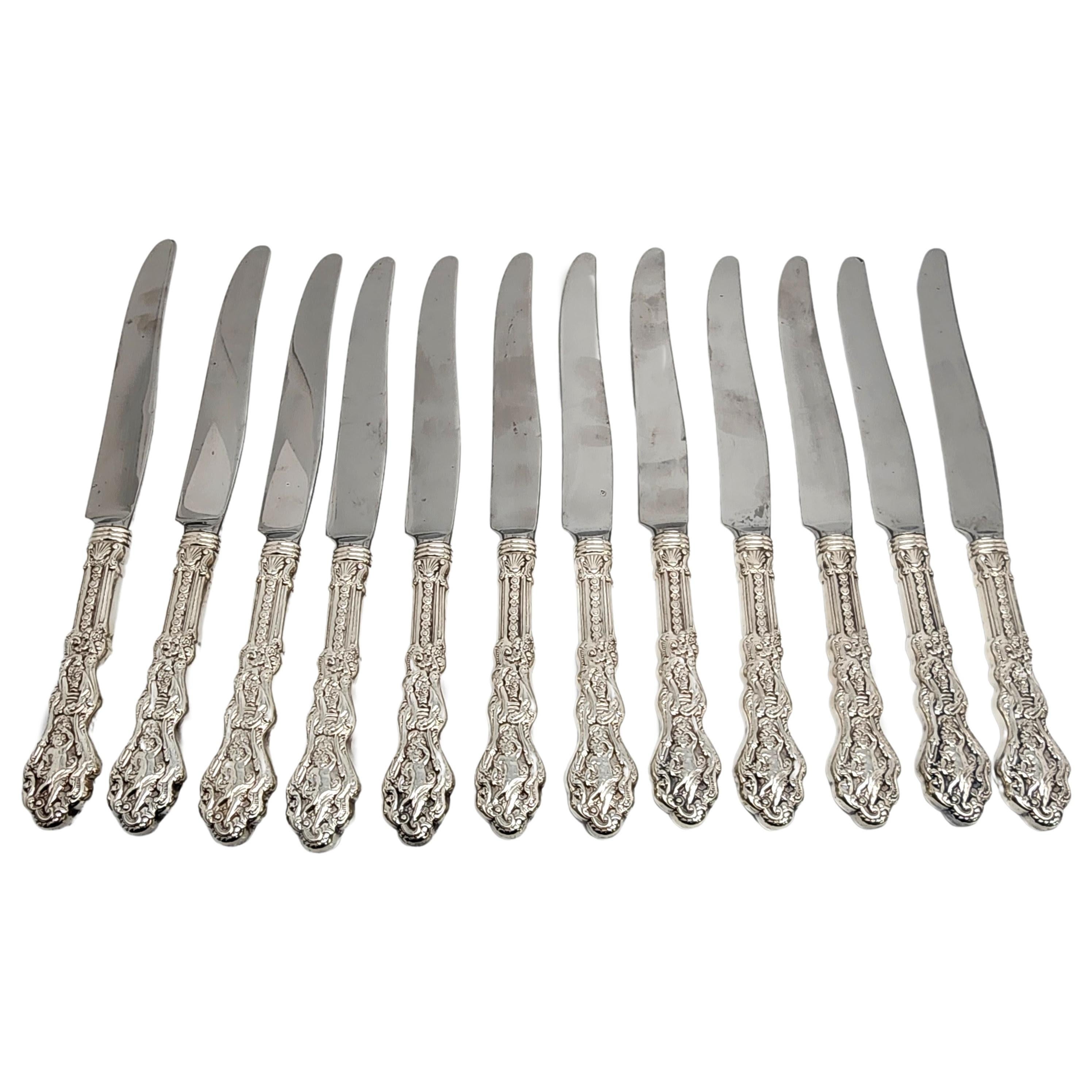 Set of 11 Gorham Versailles Sterling Silver Handle Stainless Blade Knives 1