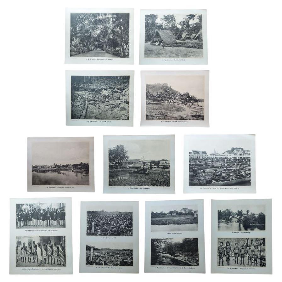 Set of 11 Large Photographic Plates of Suriname, Published Between 1910 and 1914